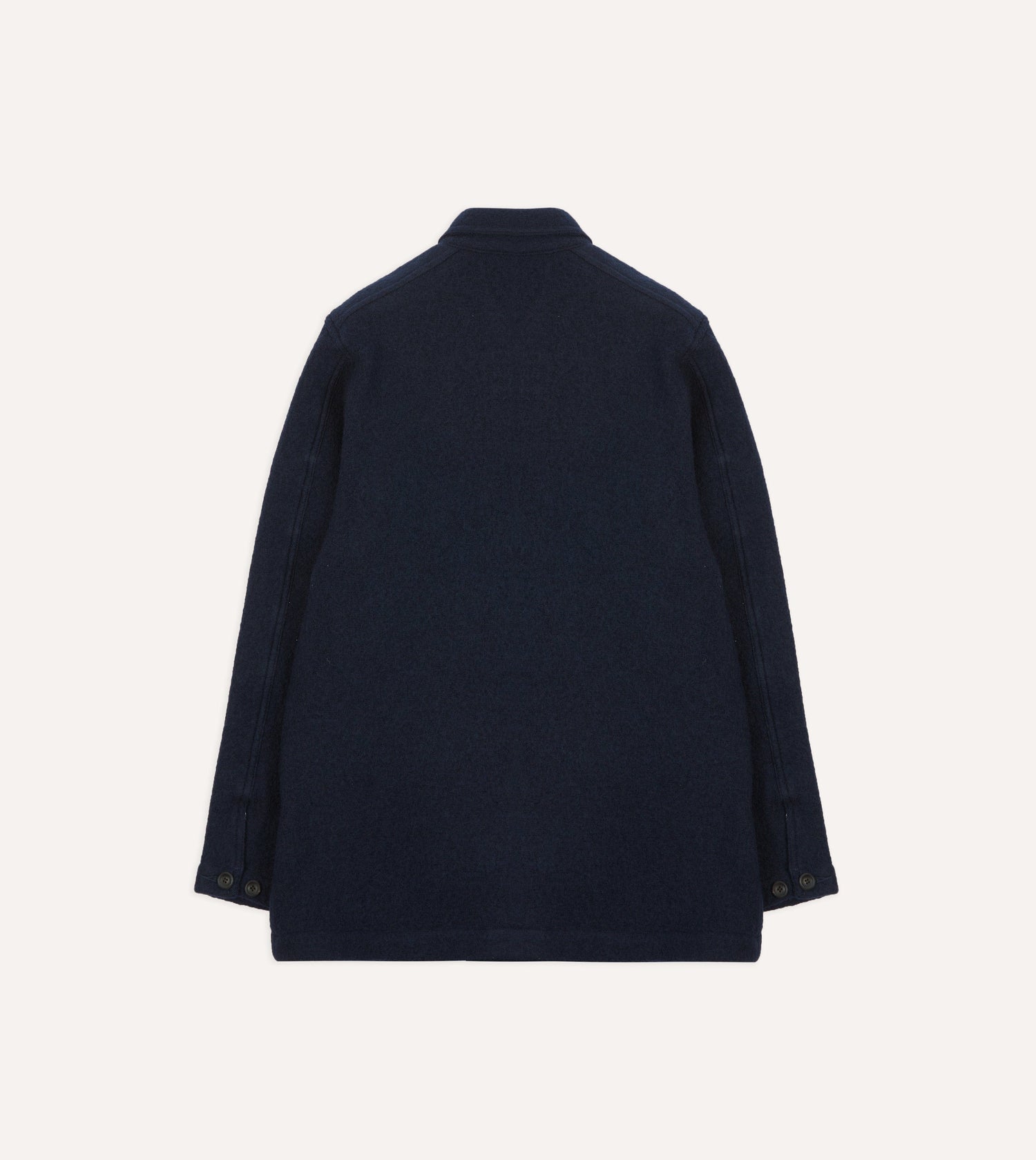 Navy Wool Three-Pocket Chore Jacket