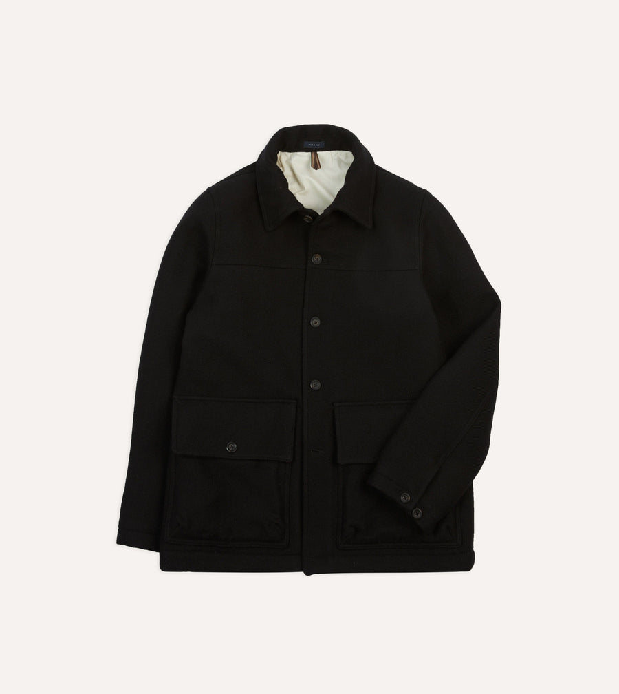Black Wool Donkey Jacket