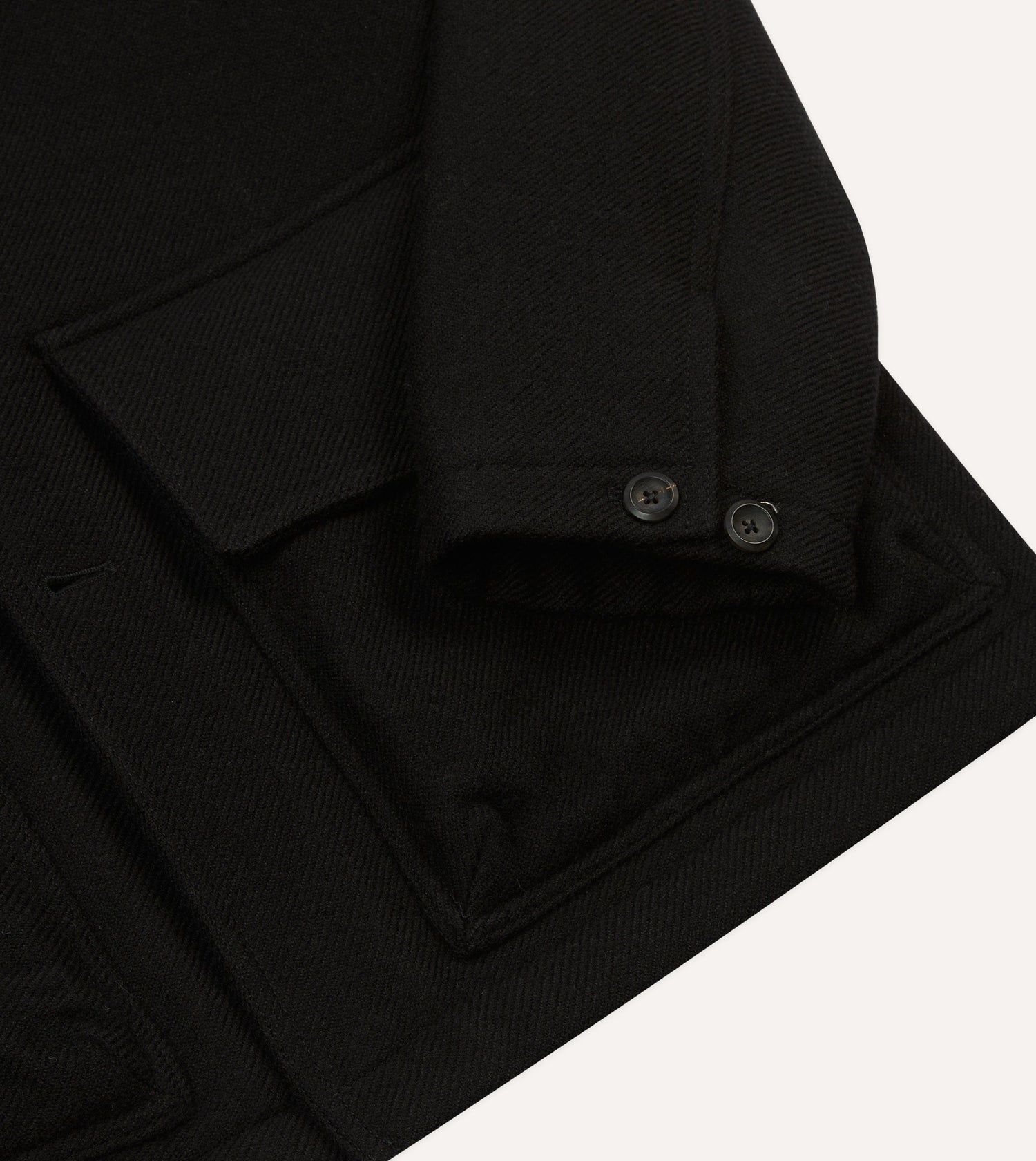 Black Wool Donkey Jacket