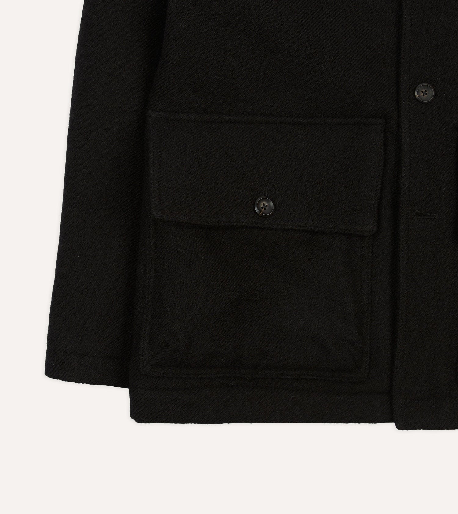 Black Wool Donkey Jacket