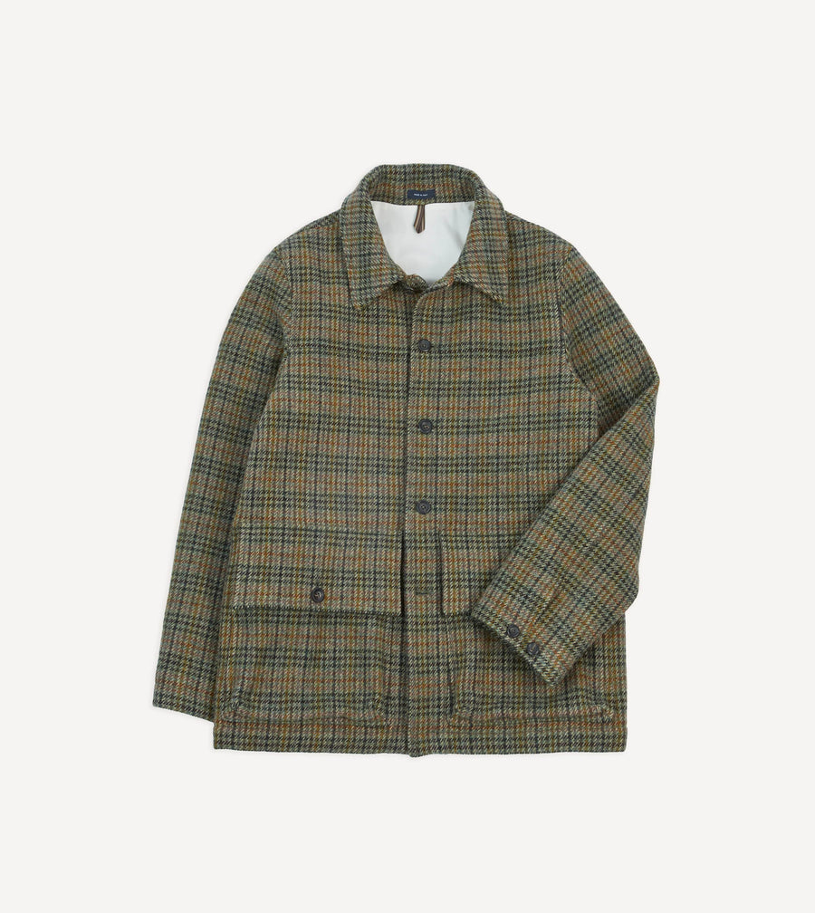 Green Check Tweed Donkey Jacket