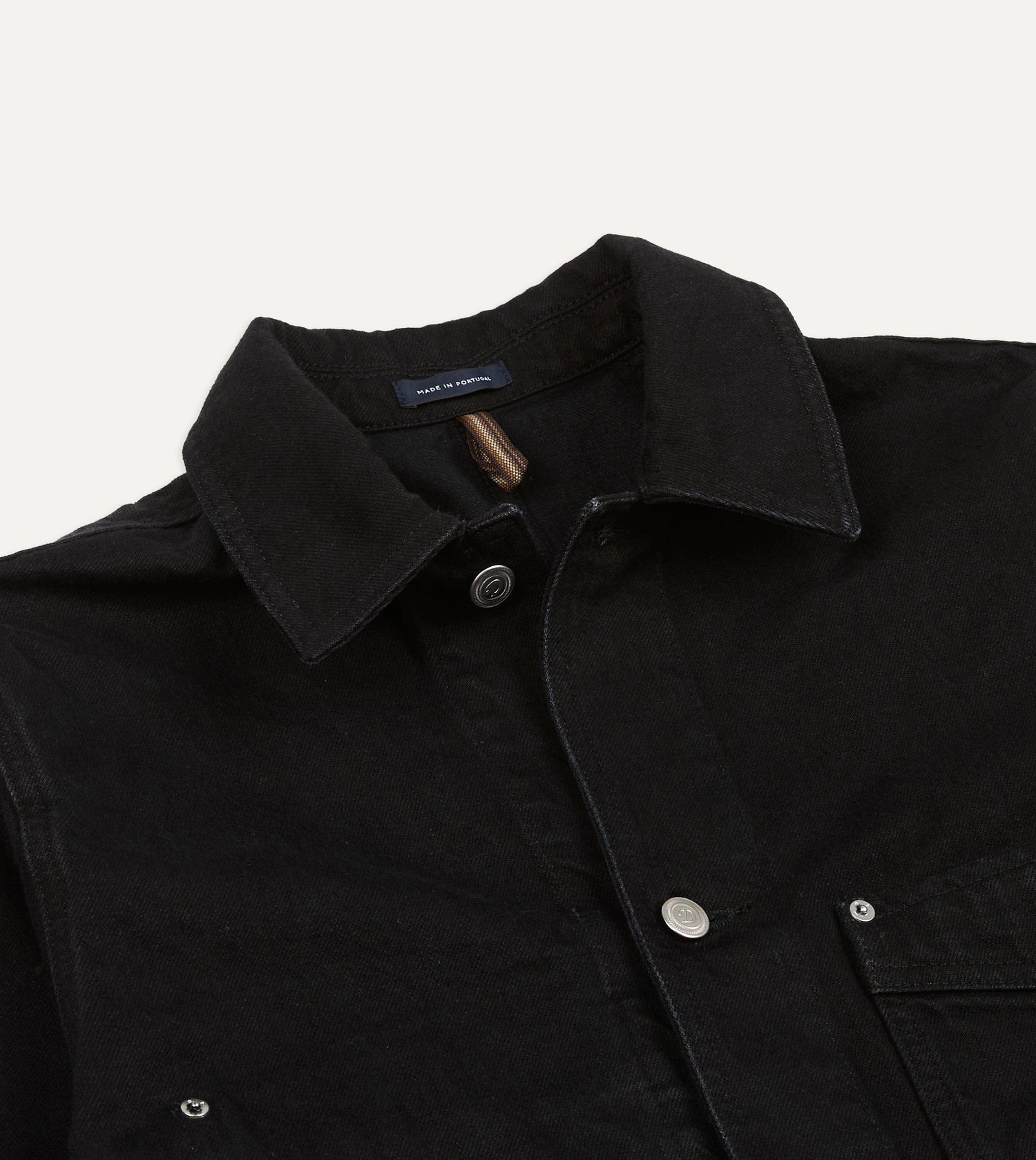 Black Selvedge Denim Five-Pocket Chore Jacket