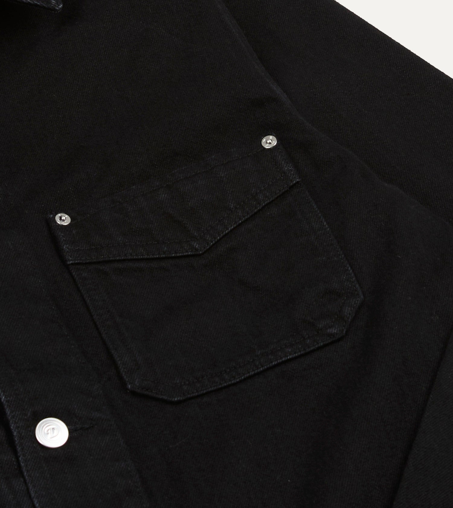 Black Selvedge Denim Five-Pocket Chore Jacket