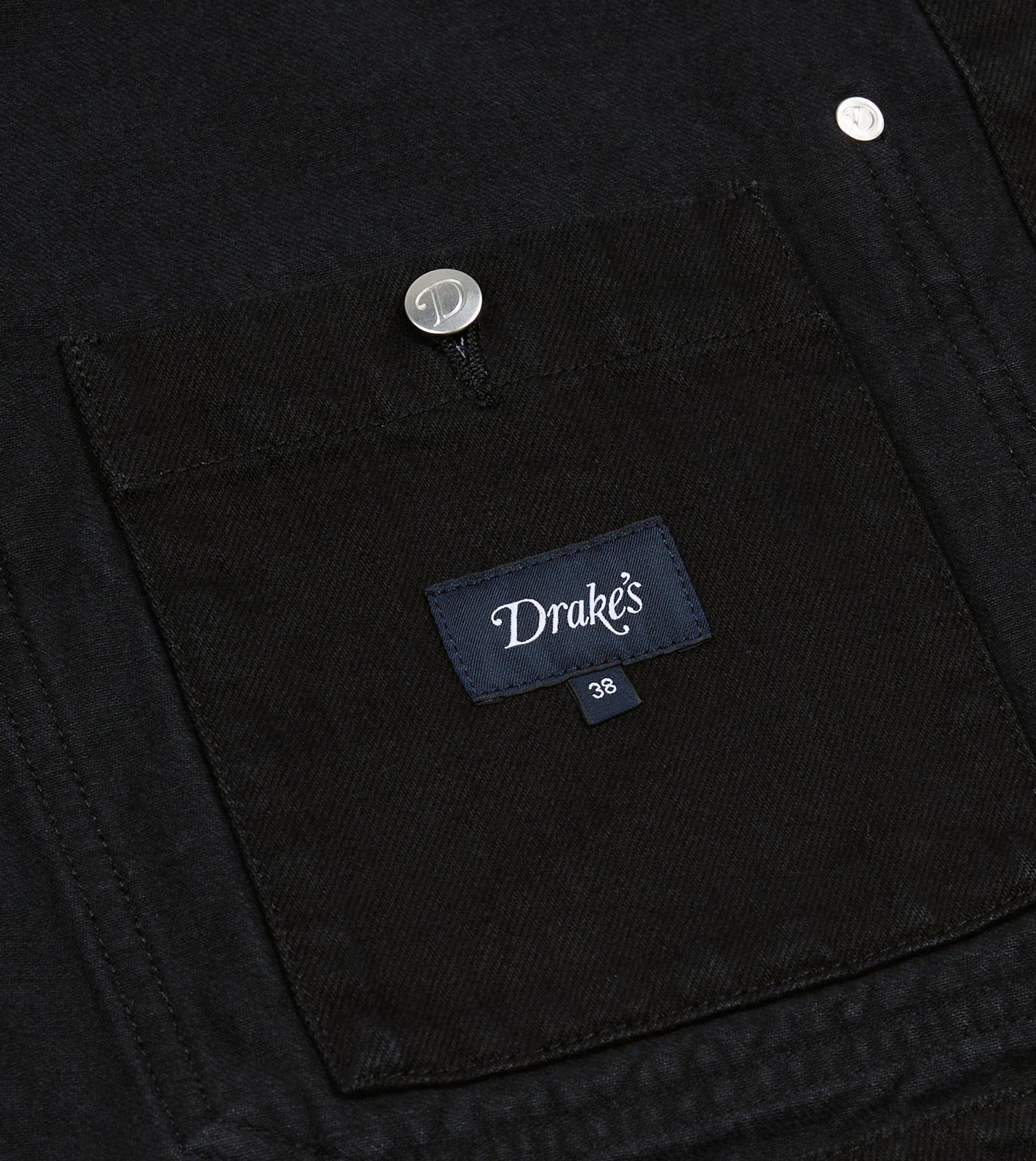 Black Selvedge Denim Five-Pocket Chore Jacket