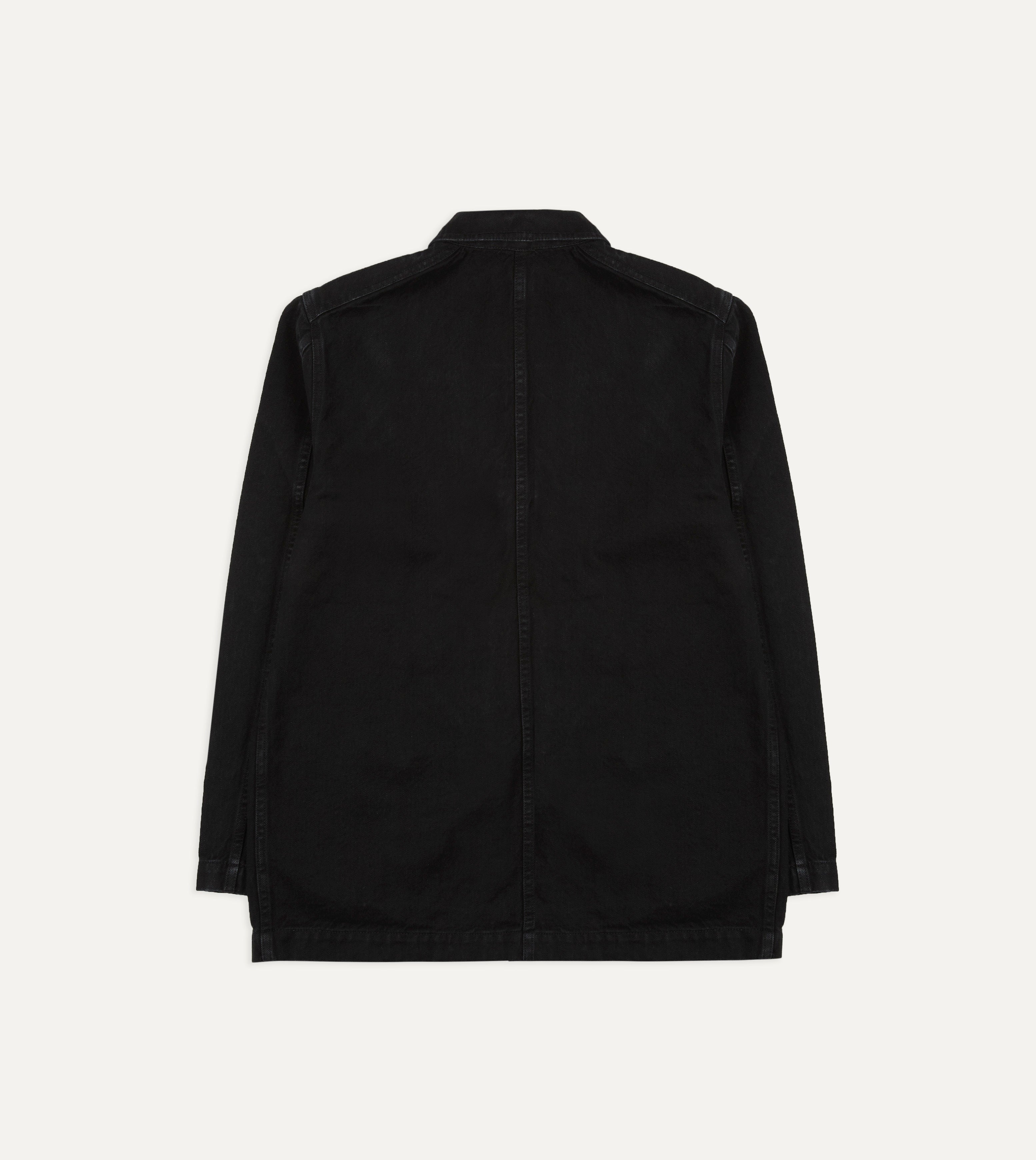 Black Selvedge Denim Five-Pocket Chore Jacket