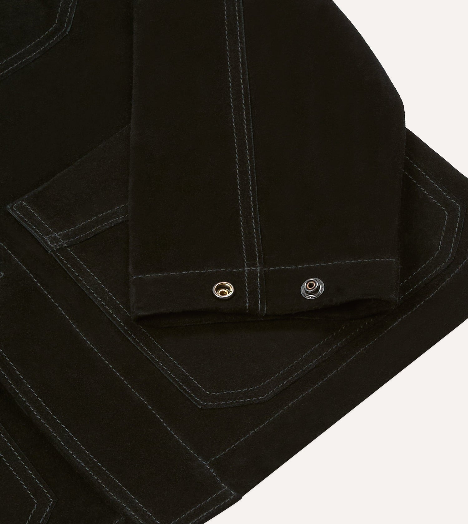 Drake's by A. Levine Black Heavyweight Suede Five-Pocket Chore Jacket