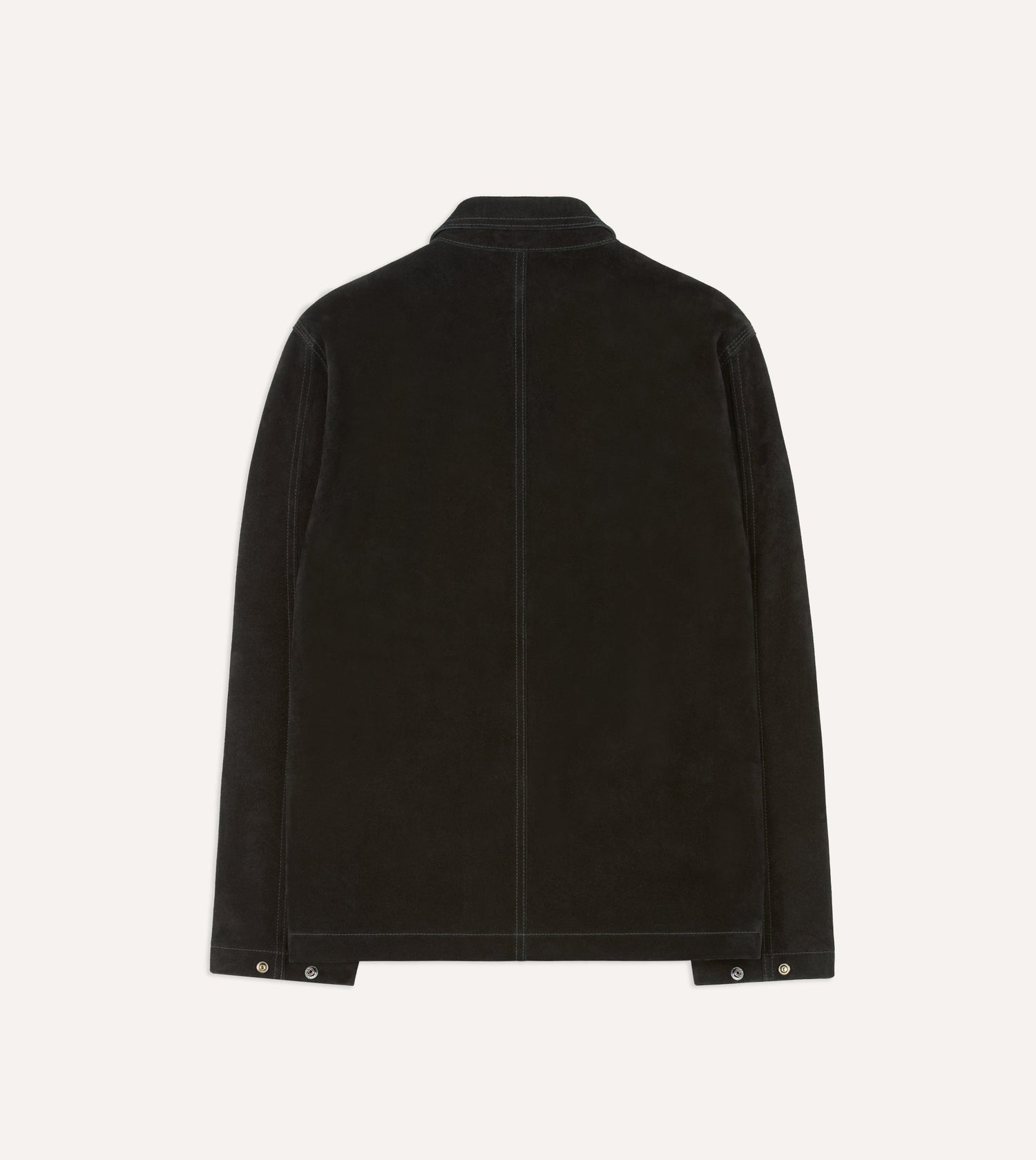 Drake's by A. Levine Black Heavyweight Suede Five-Pocket Chore Jacket