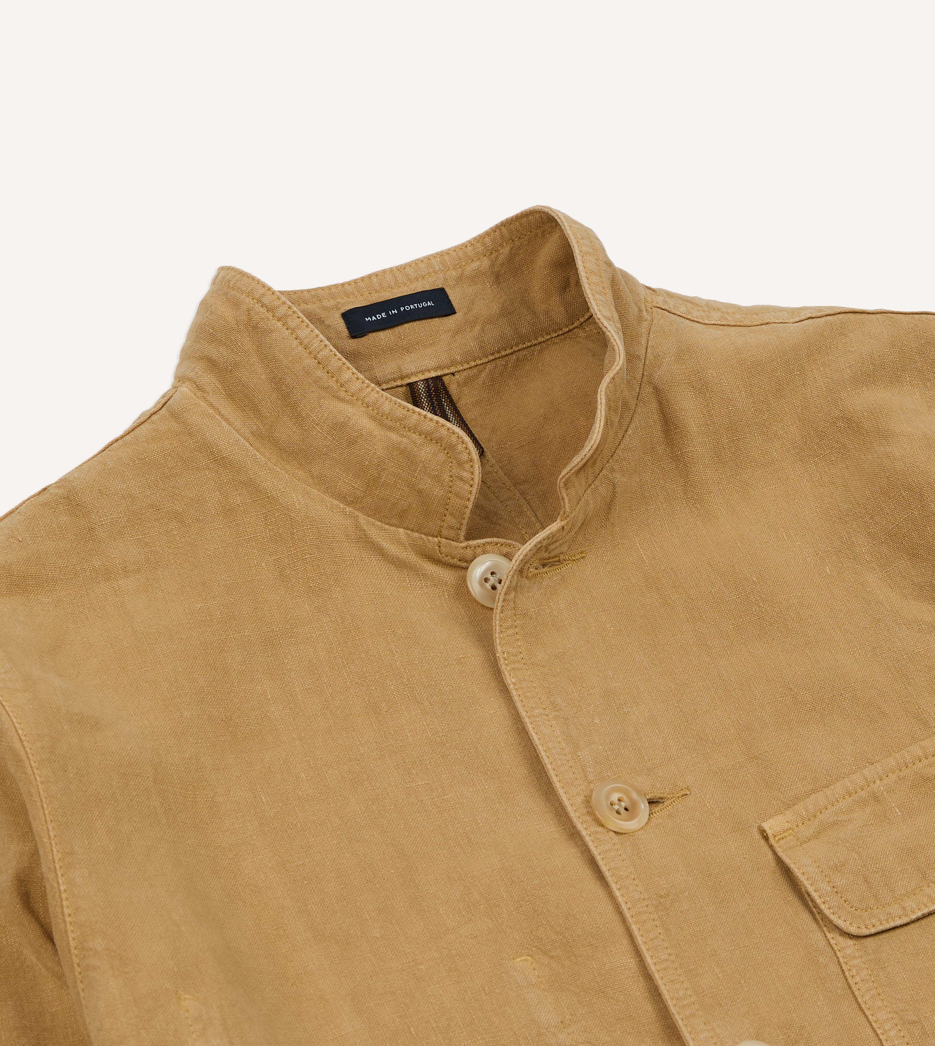 Sand Linen Forestière Jacket – Drakes