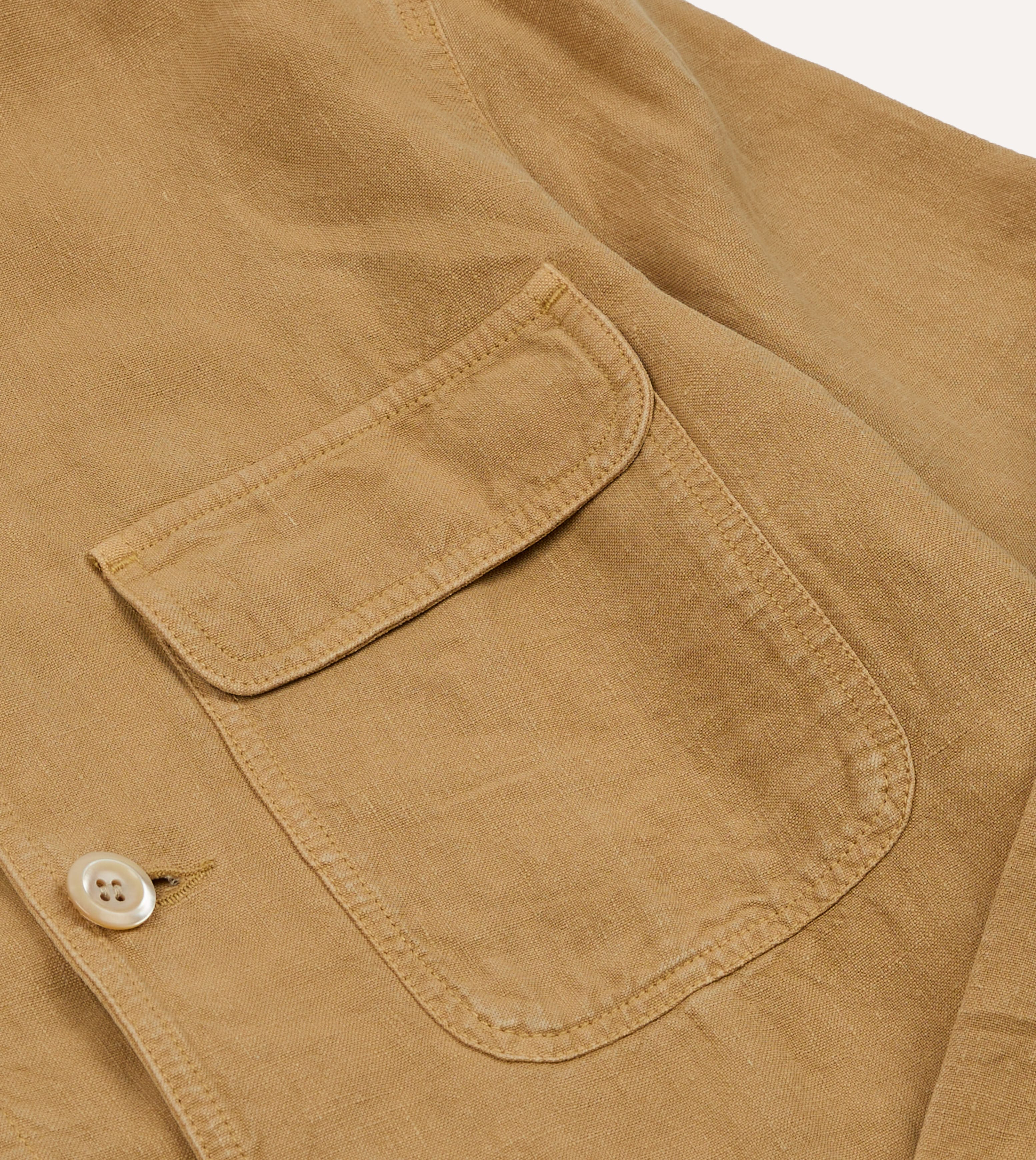 Sand Linen Forestière Jacket – Drakes