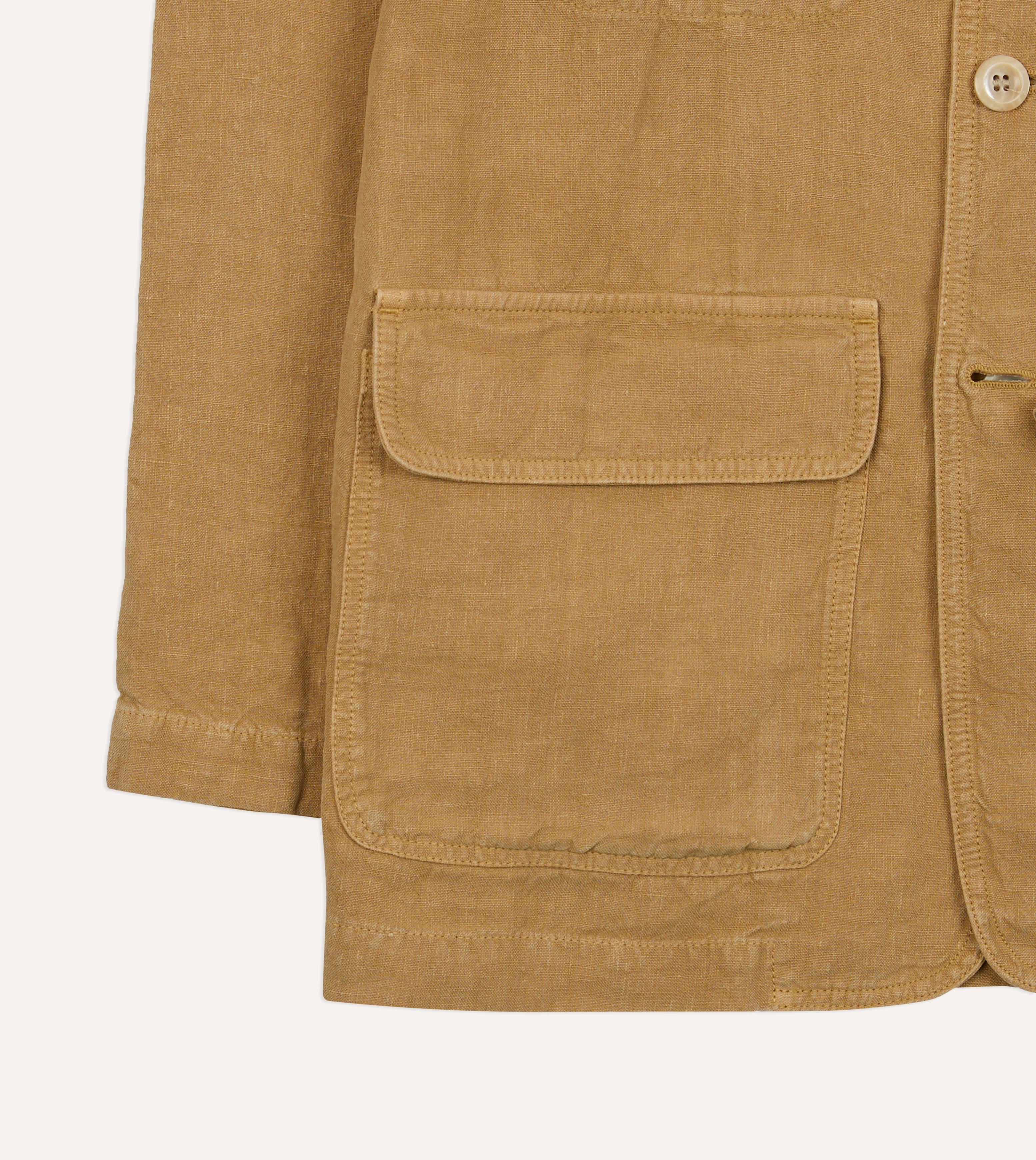 Sand Linen Forestière Jacket – Drakes