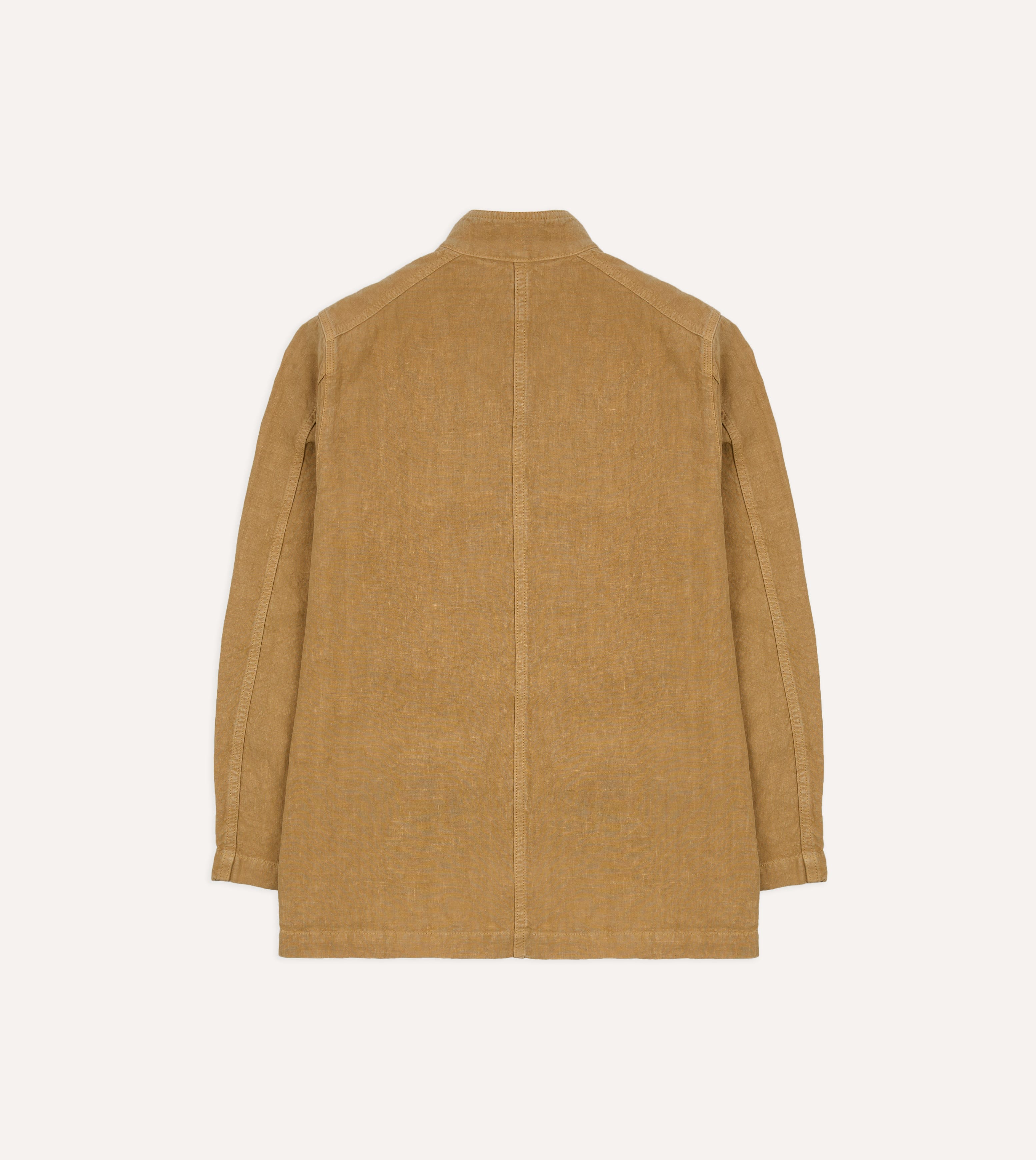 Sand Linen Forestière Jacket – Drakes