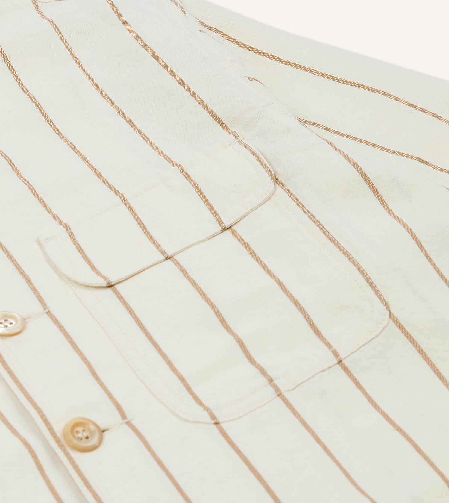 Ecru Stripe Canapa Forestière Jacket