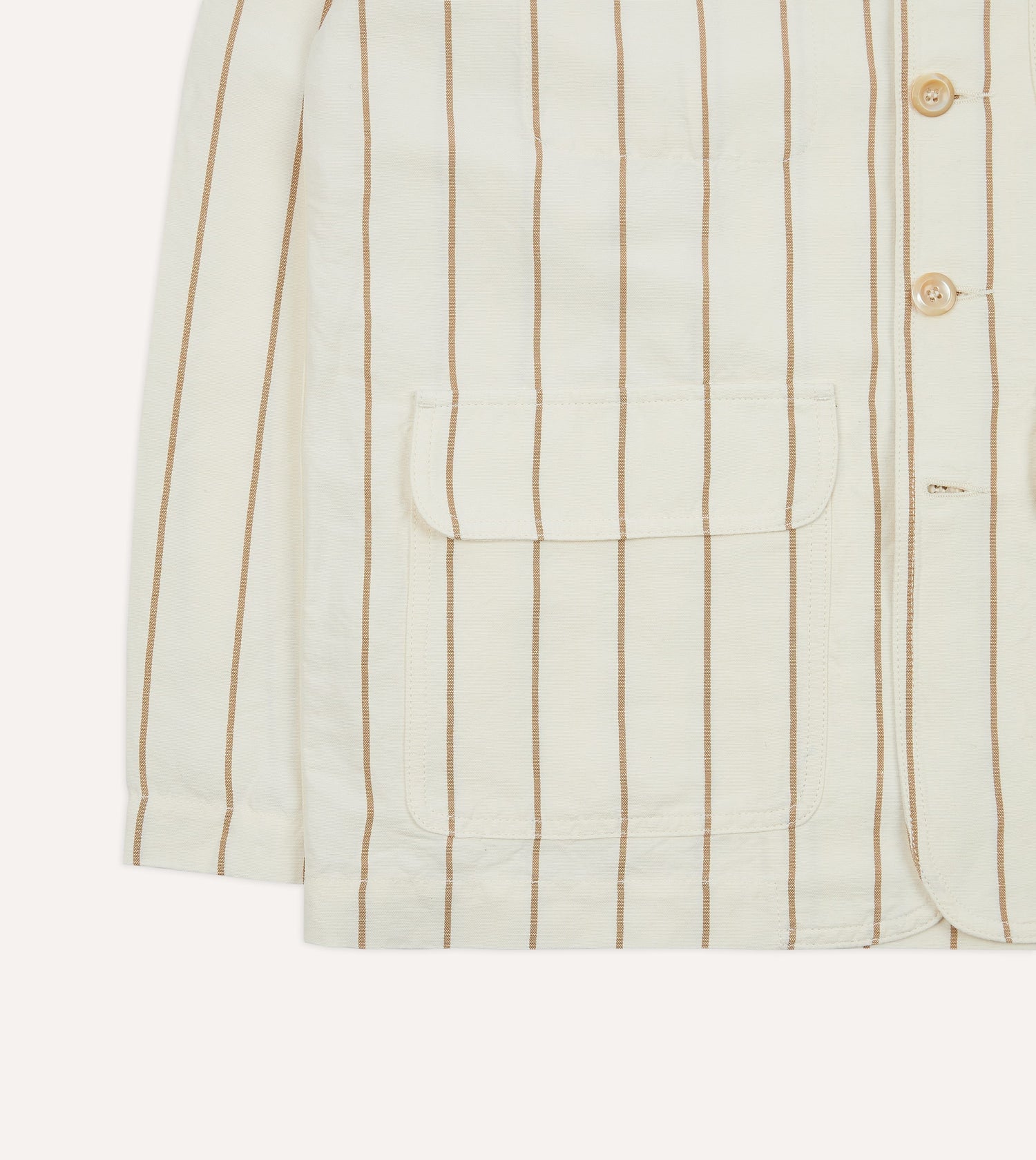 Ecru Stripe Canapa Forestière Jacket