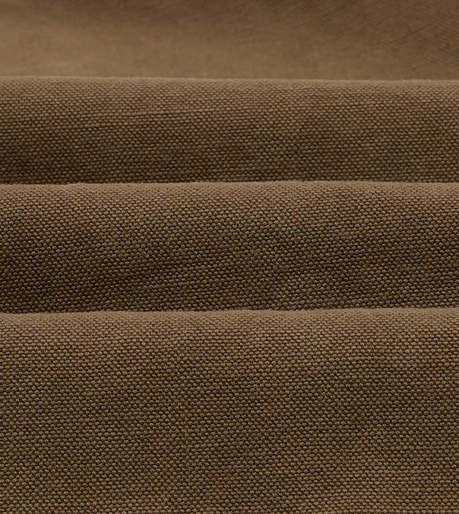 Brown Cotton-Linen Double-Breasted Chore Coat