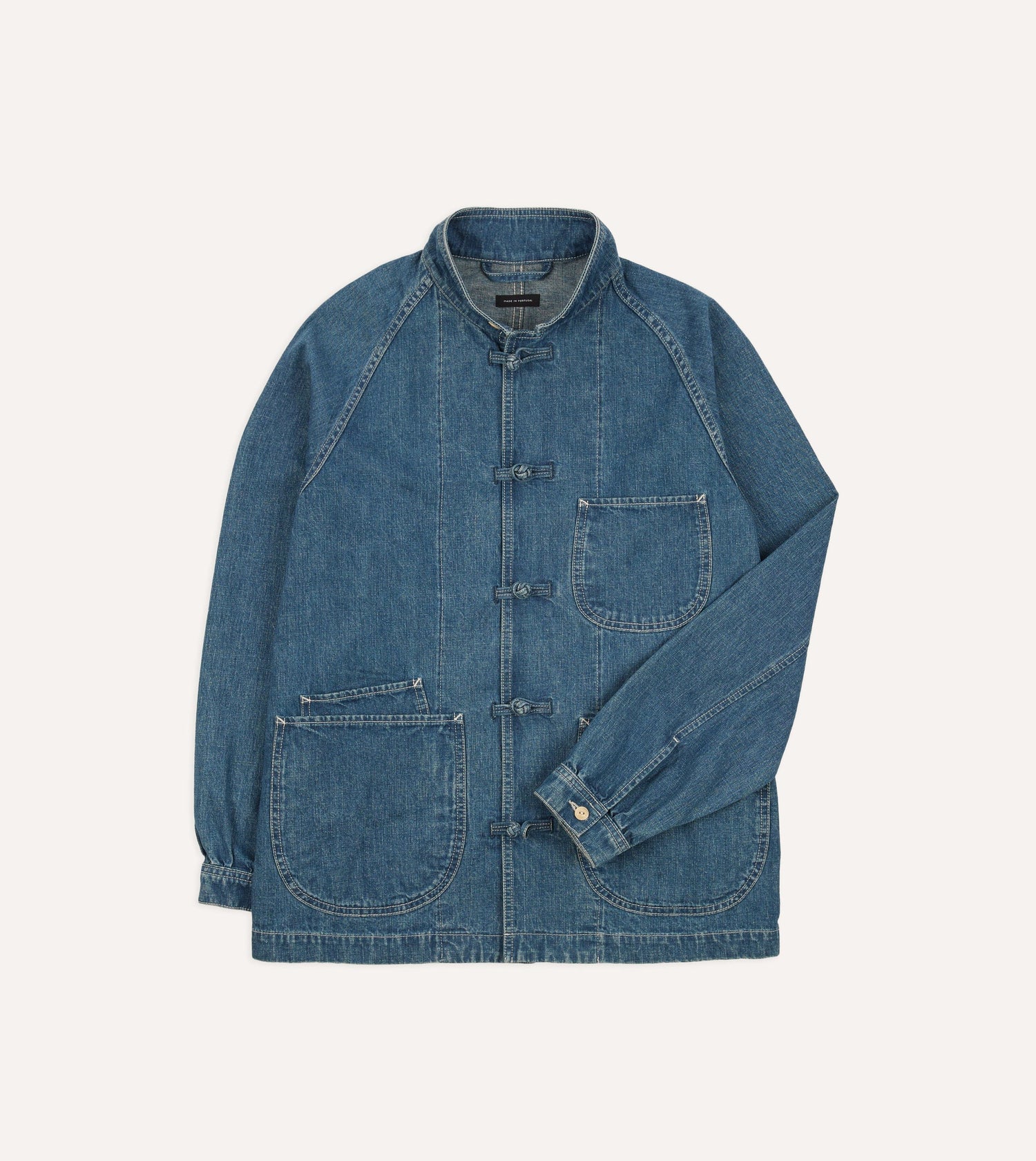 Stone Wash Selvedge Denim Artist Chore Jacket