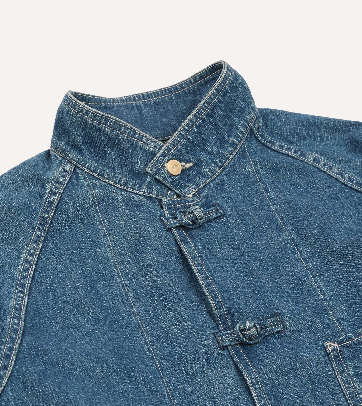 Stone Wash Selvedge Denim Artist Chore Jacket