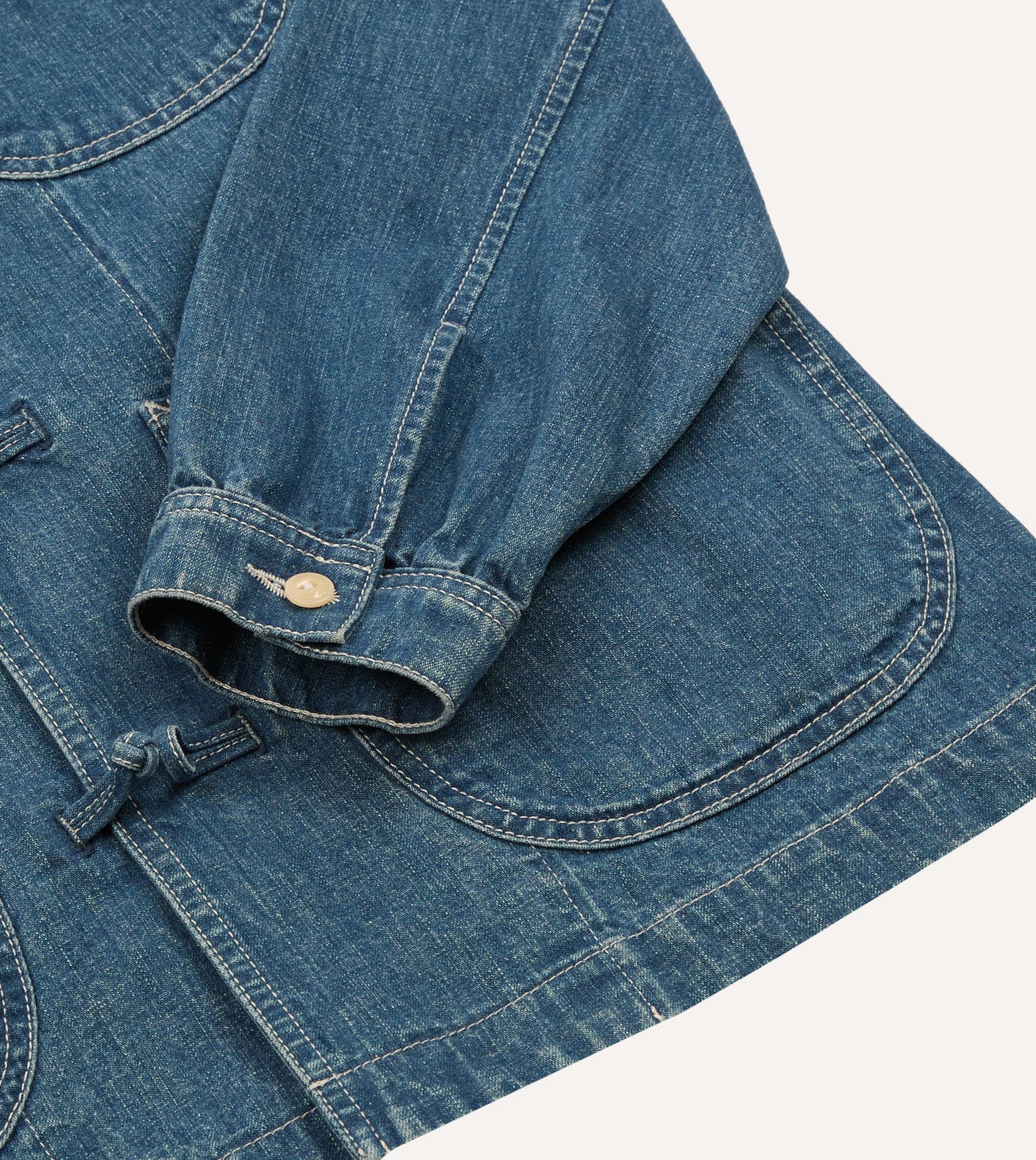 Stone Wash Selvedge Denim Artist Chore Jacket