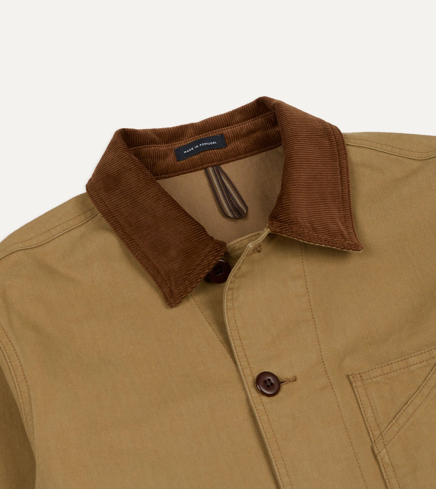 Tan Cotton Twill Fatigue Jacket
