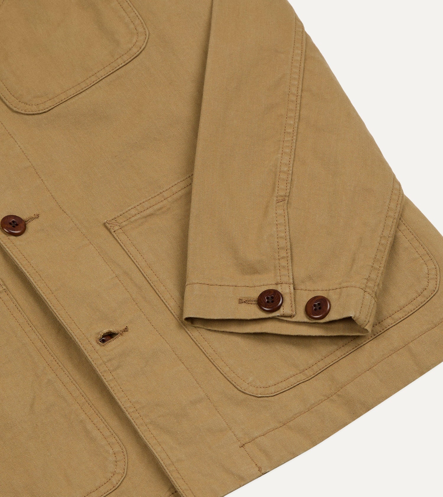 Tan Cotton Twill Fatigue Jacket