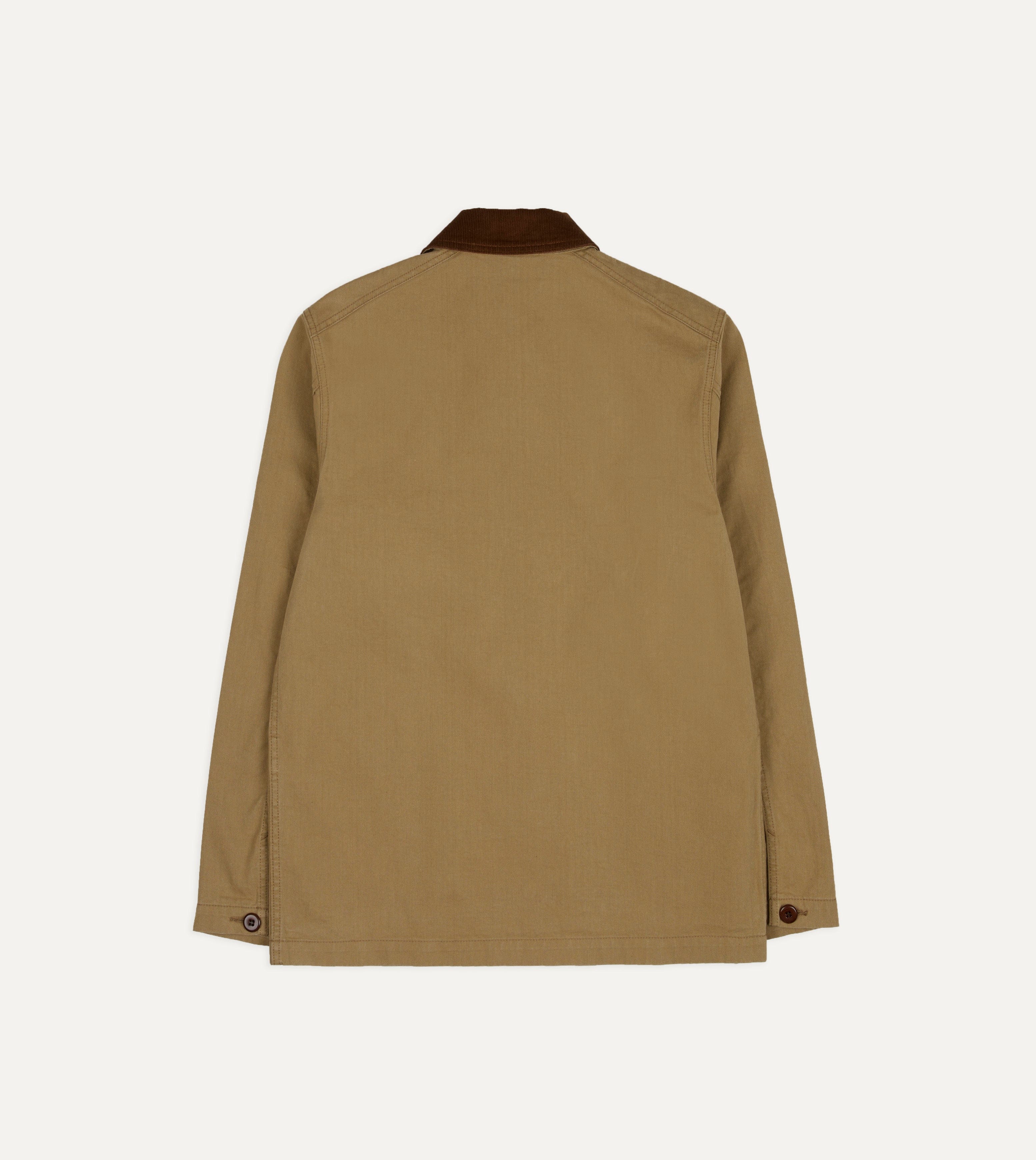 Tan Cotton Twill Fatigue Jacket