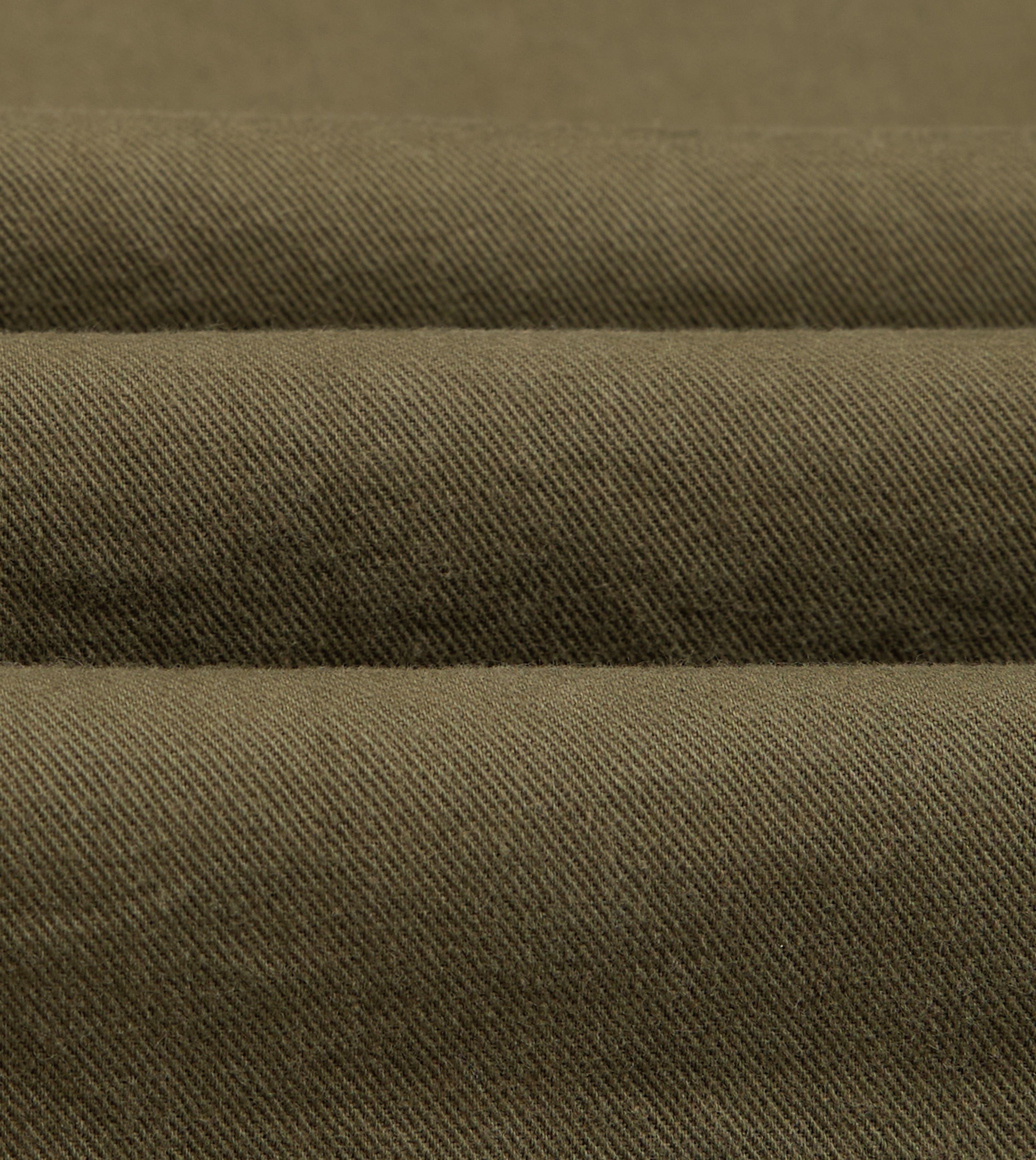 Khaki Cotton Twill Fatigue Jacket