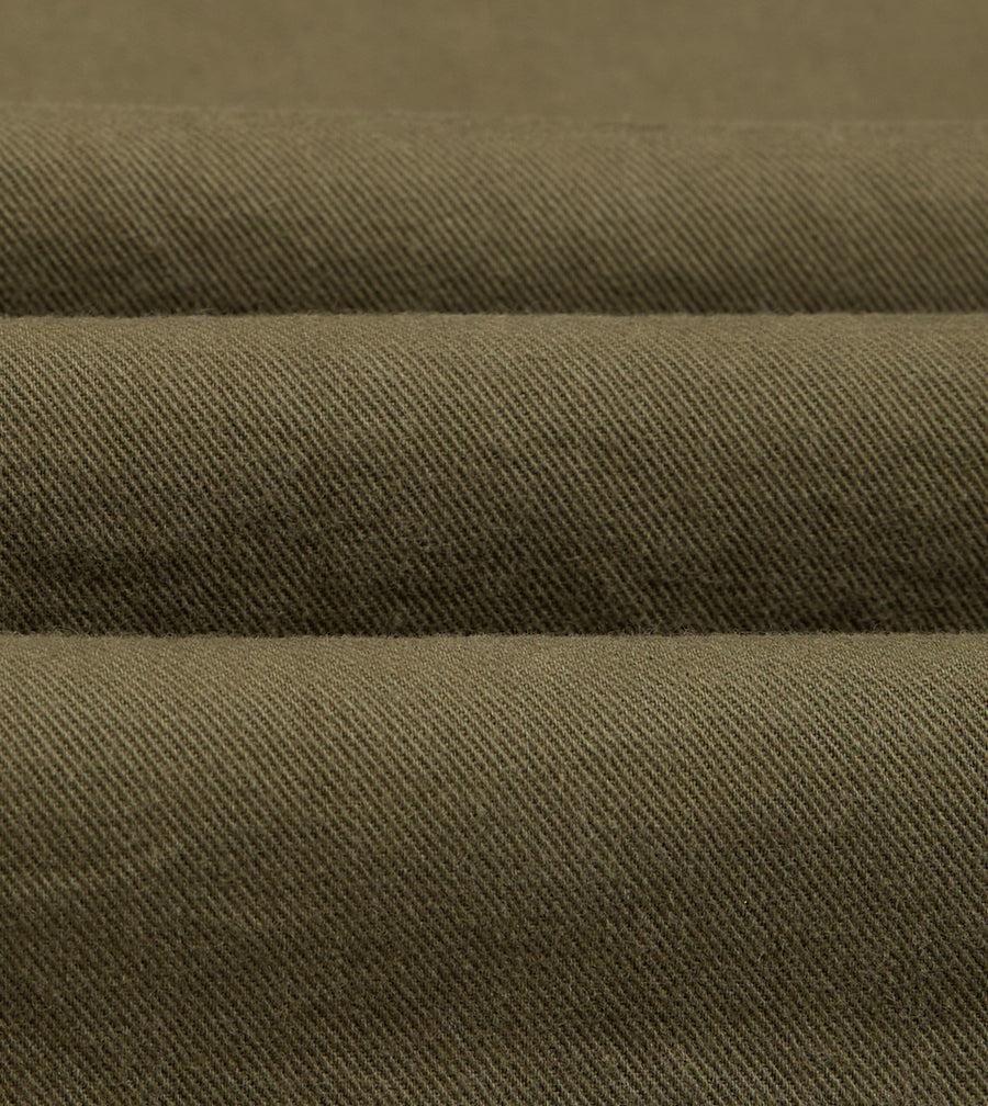 Khaki Cotton Twill Fatigue Jacket