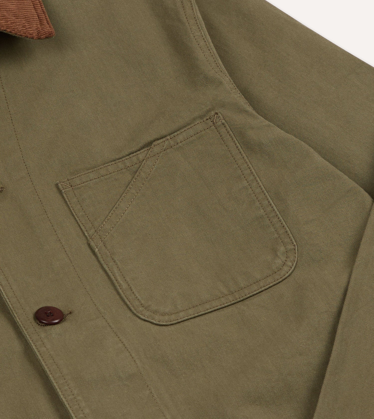 Khaki Cotton Twill Fatigue Jacket
