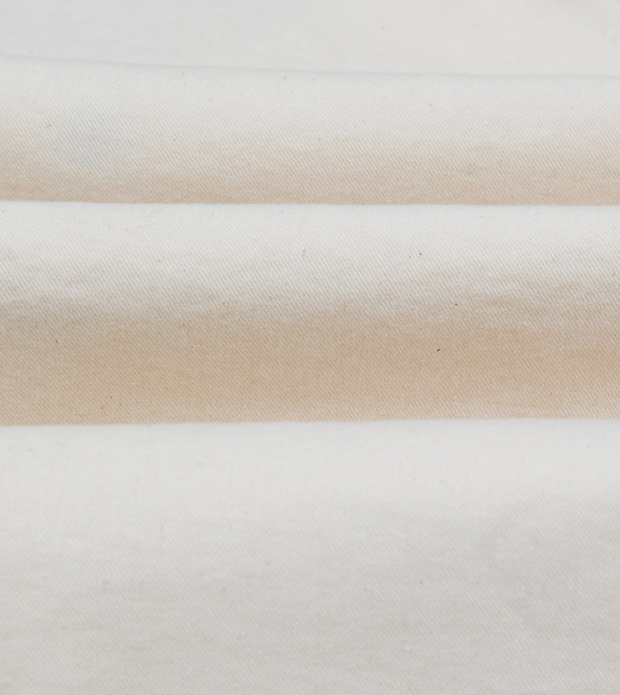 Ecru Cotton Twill Fatigue Jacket