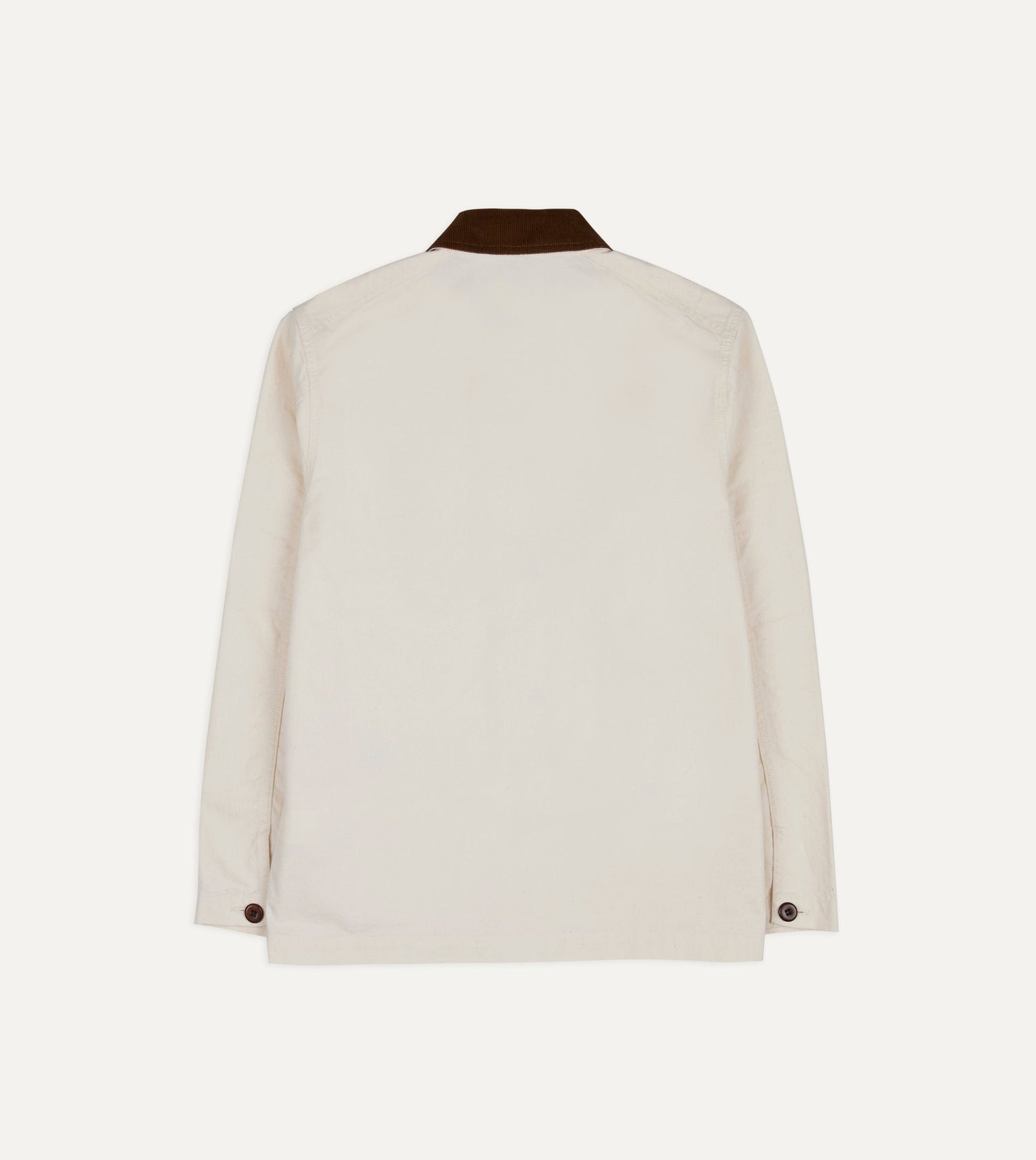 Ecru Cotton Twill Fatigue Jacket