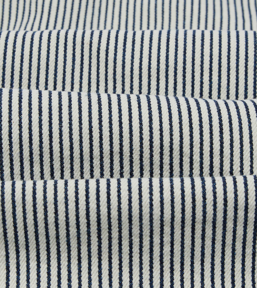 Indigo Stripe Cotton Fatigue Jacket