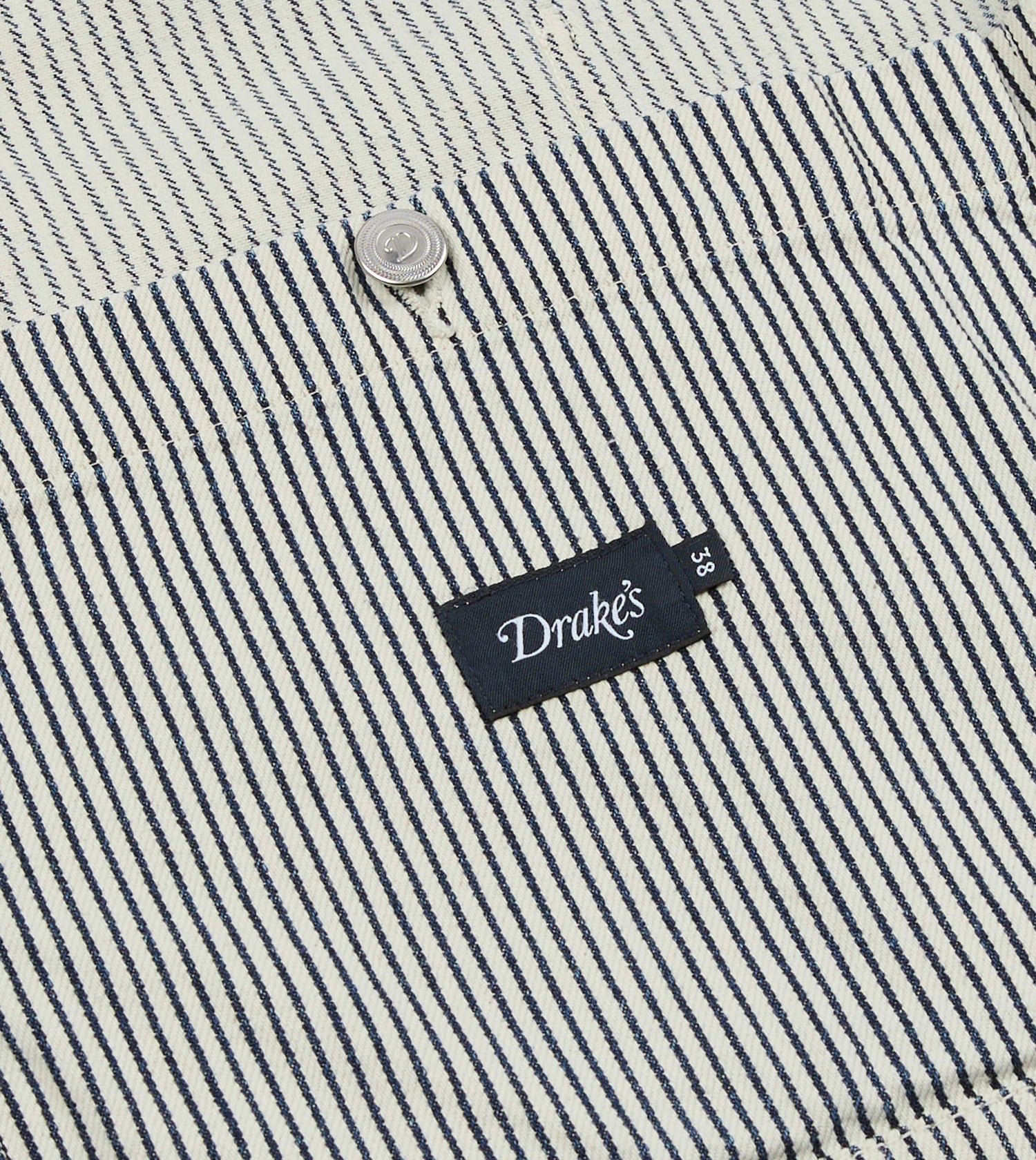 Indigo Stripe Cotton Fatigue Jacket