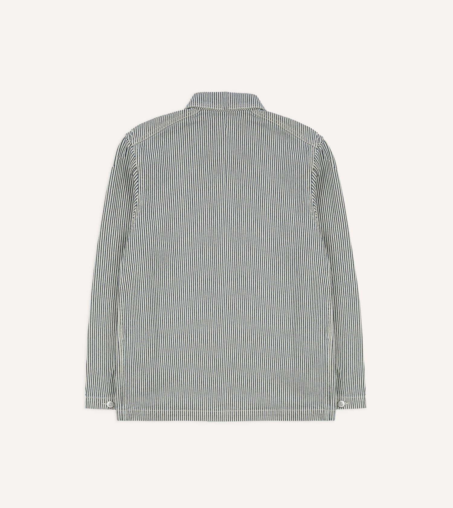Indigo Stripe Cotton Fatigue Jacket