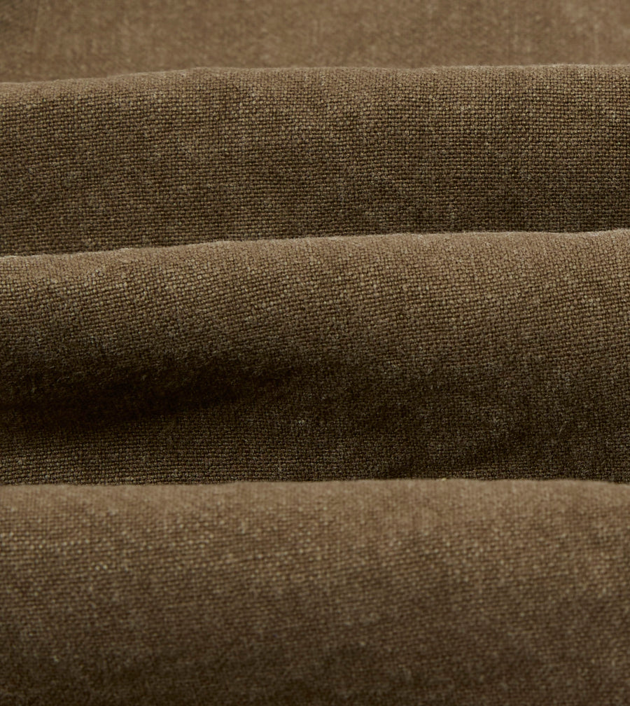 Brown Linen Five-Pocket Chore Jacket