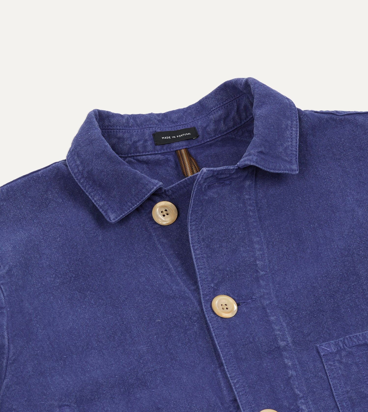 Blue Linen Five-Pocket Chore Jacket