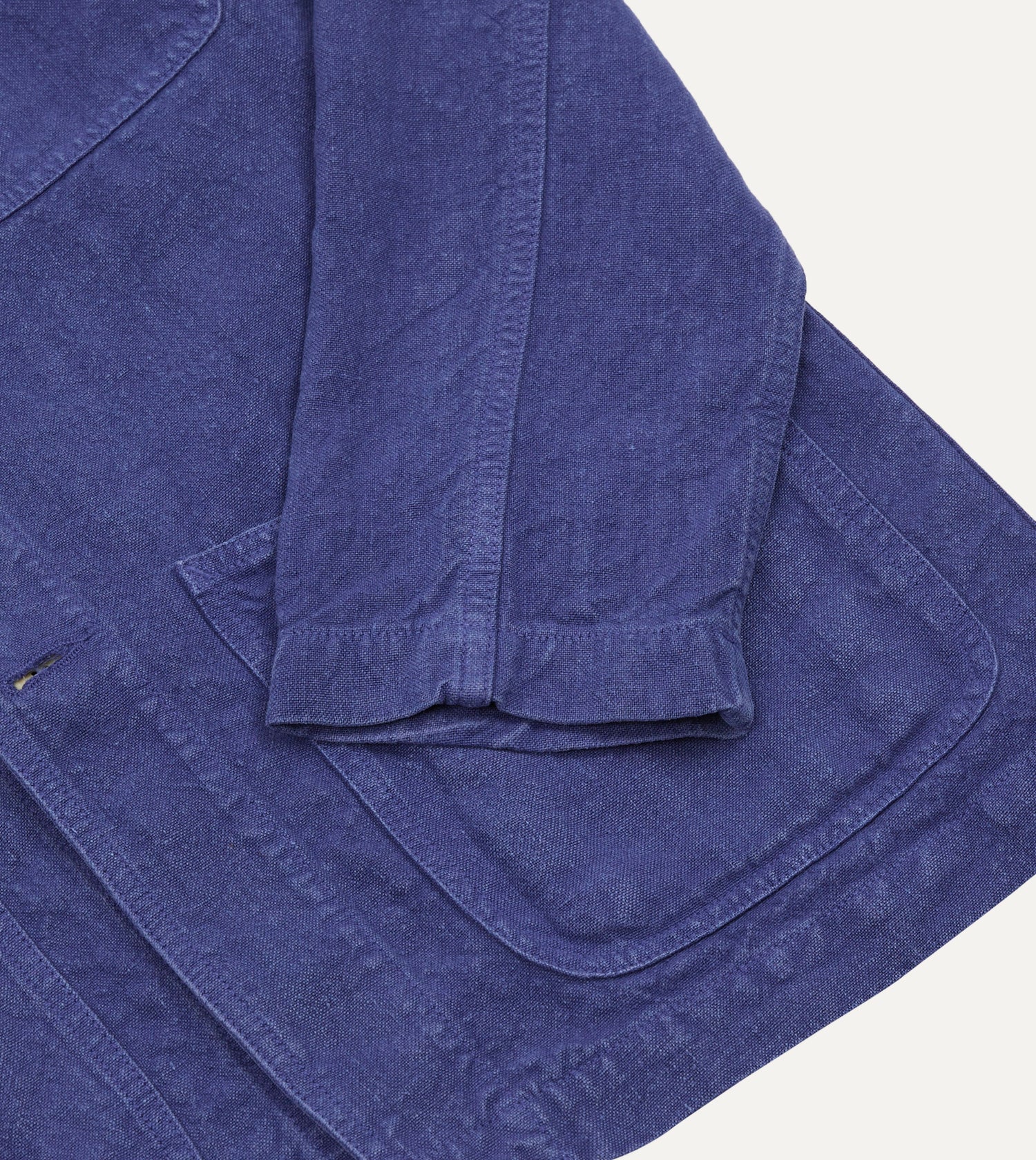 Blue Linen Five-Pocket Chore Jacket