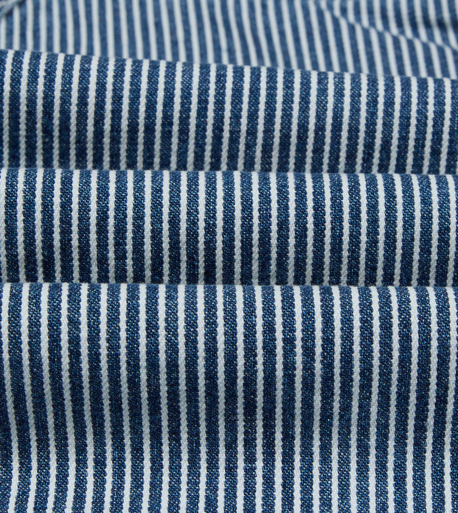 Indigo Stripe Denim Field Jacket