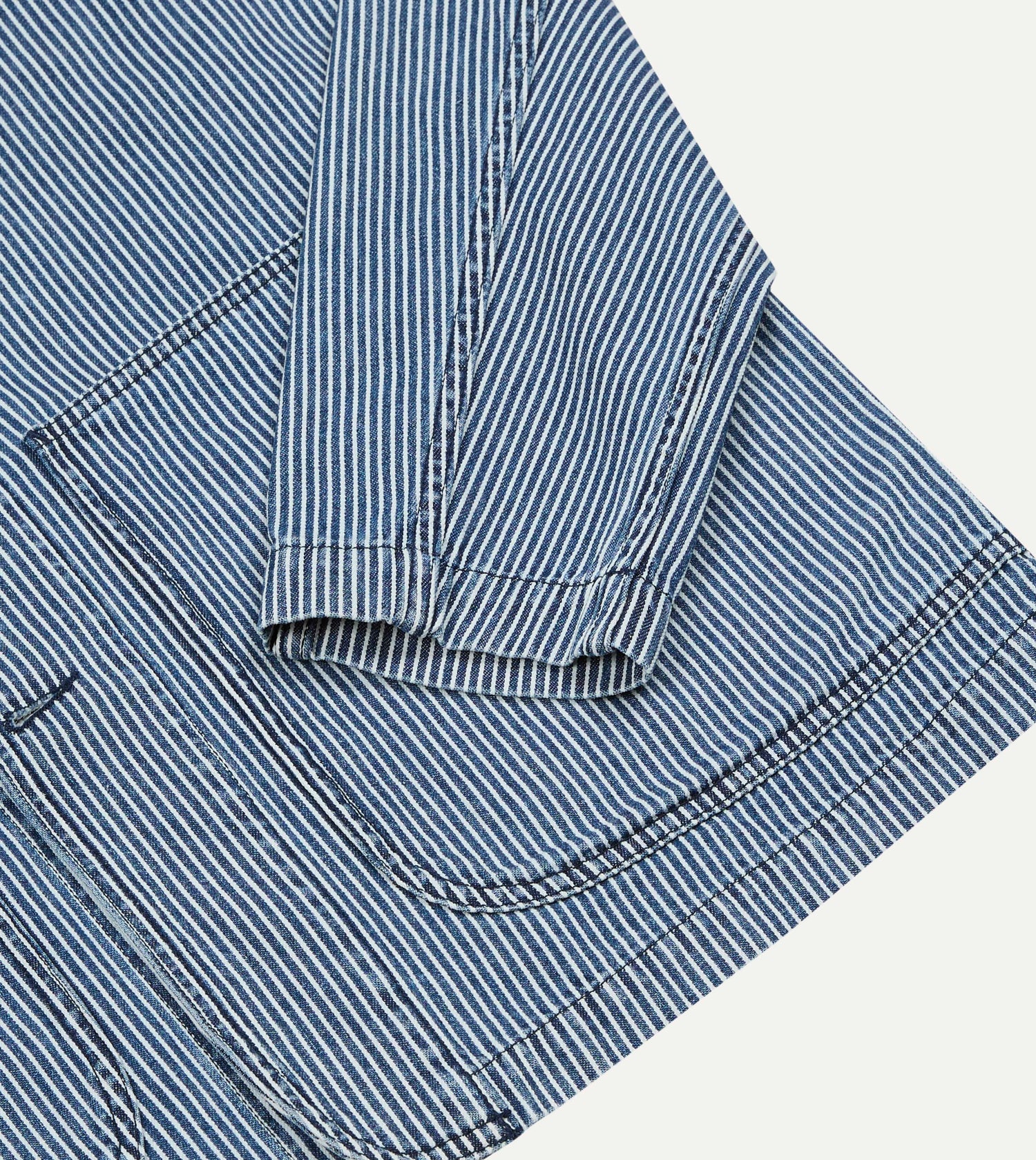 Indigo Stripe Denim Field Jacket