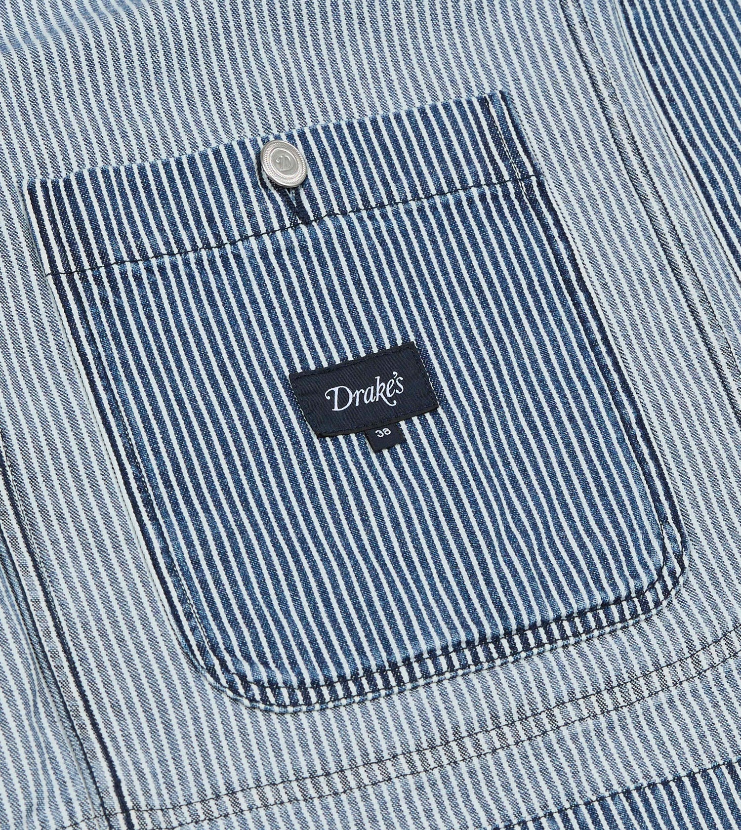 Indigo Stripe Denim Field Jacket