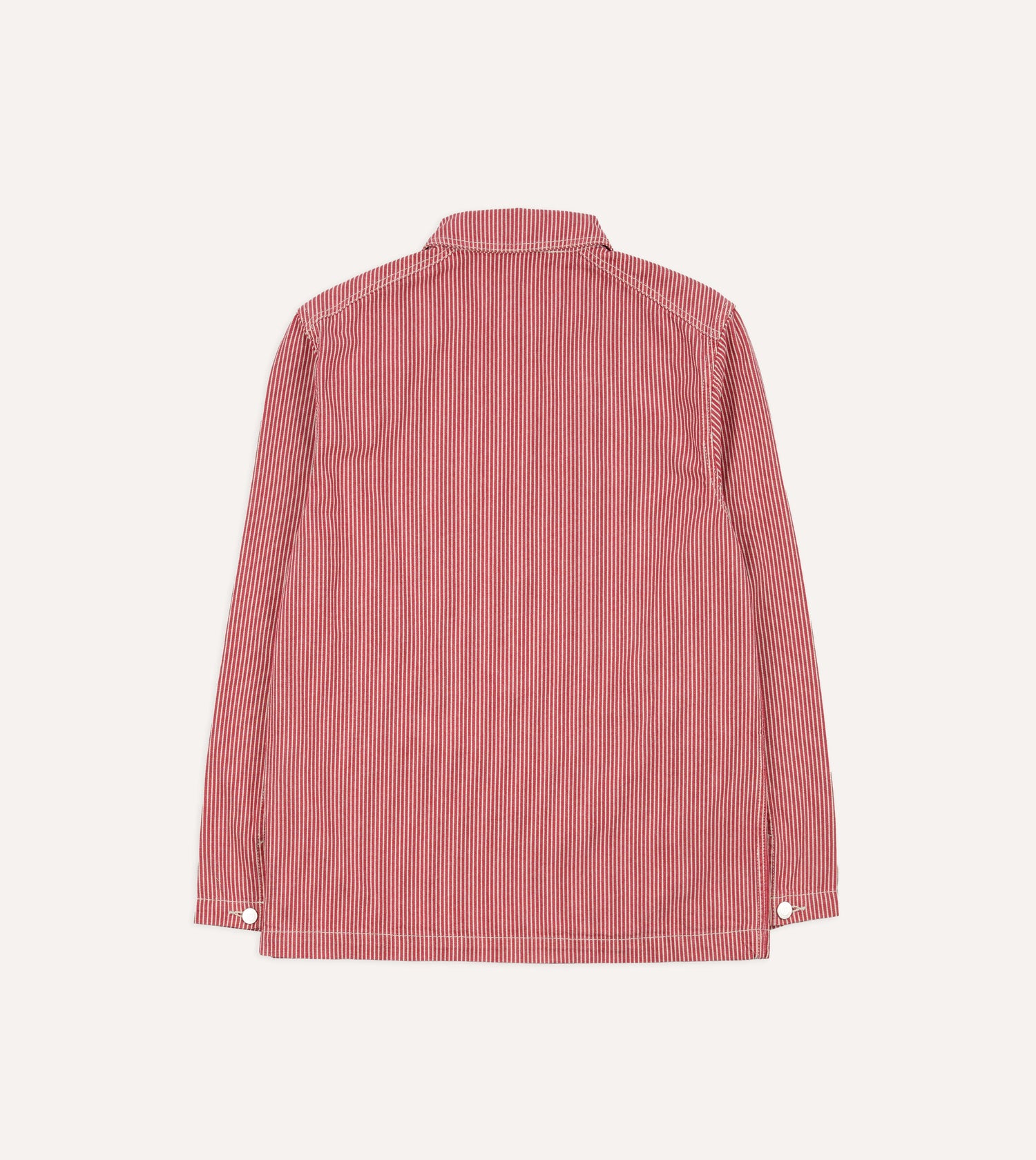 Red Stripe Cotton Fatigue Jacket