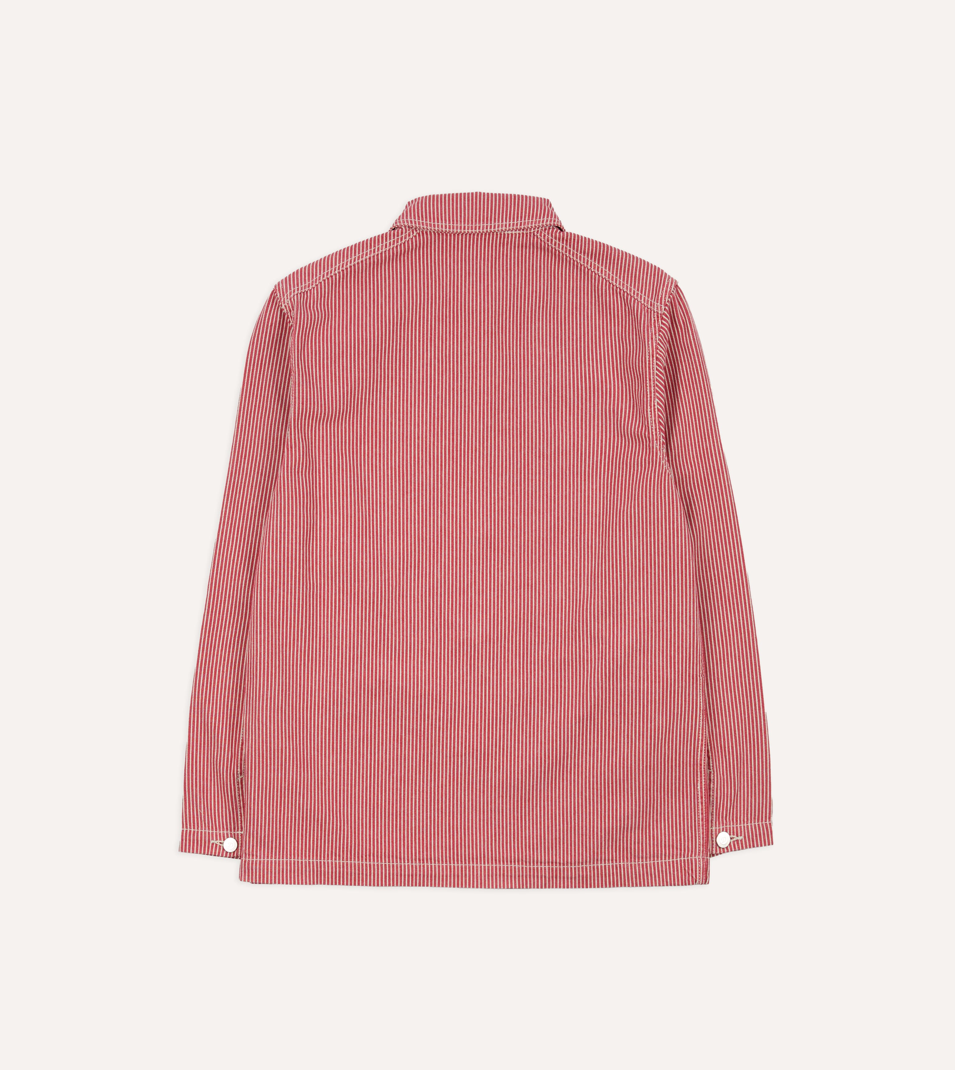 Red Stripe Cotton Fatigue Jacket