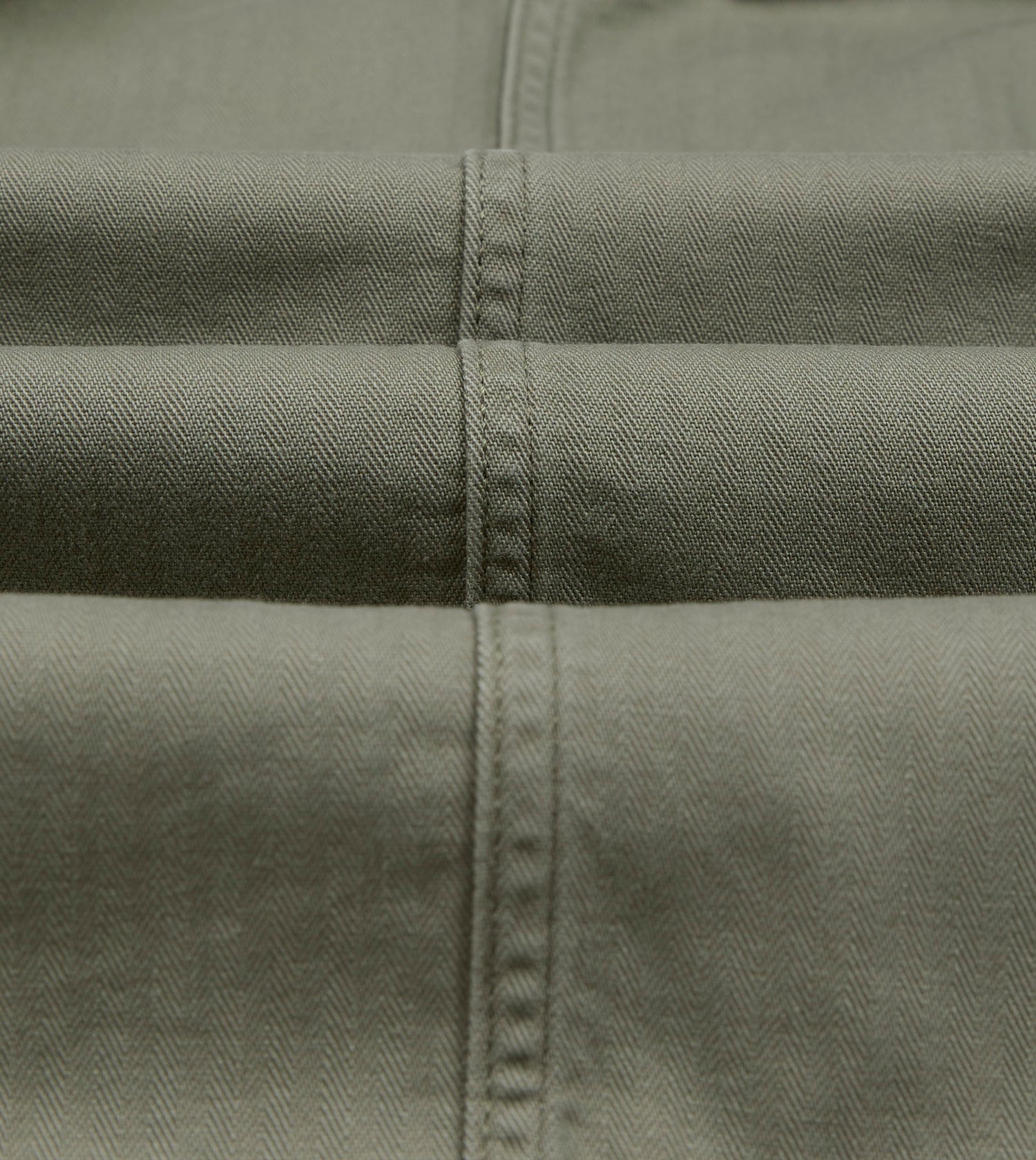 Olive Herringbone Cotton Artist Chore Jacket