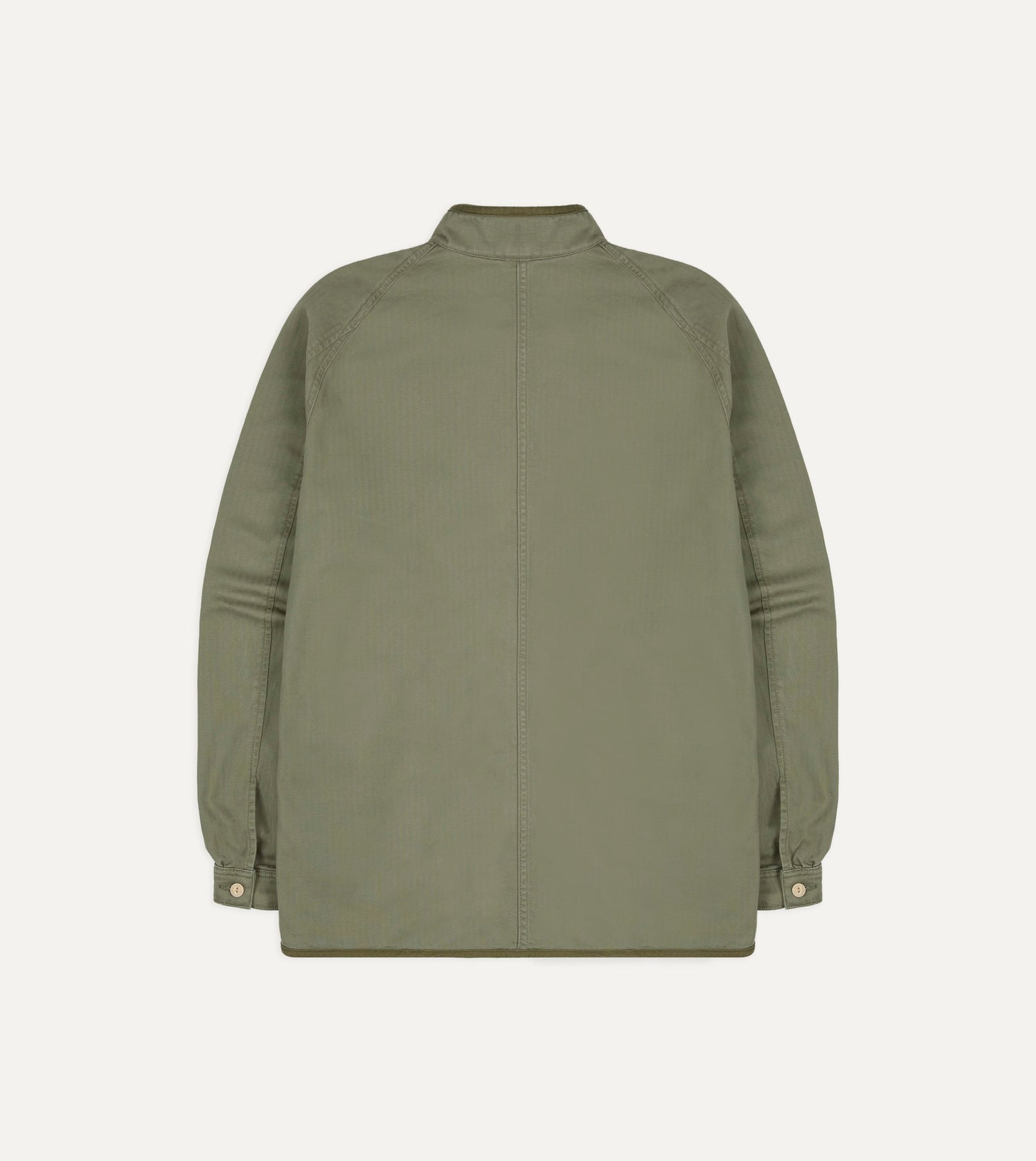 Olive Herringbone Cotton Artist Chore Jacket