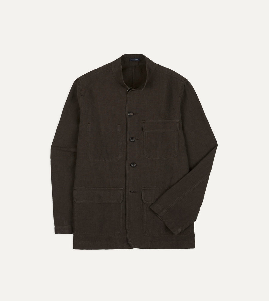 Brown Linen Forestière Jacket