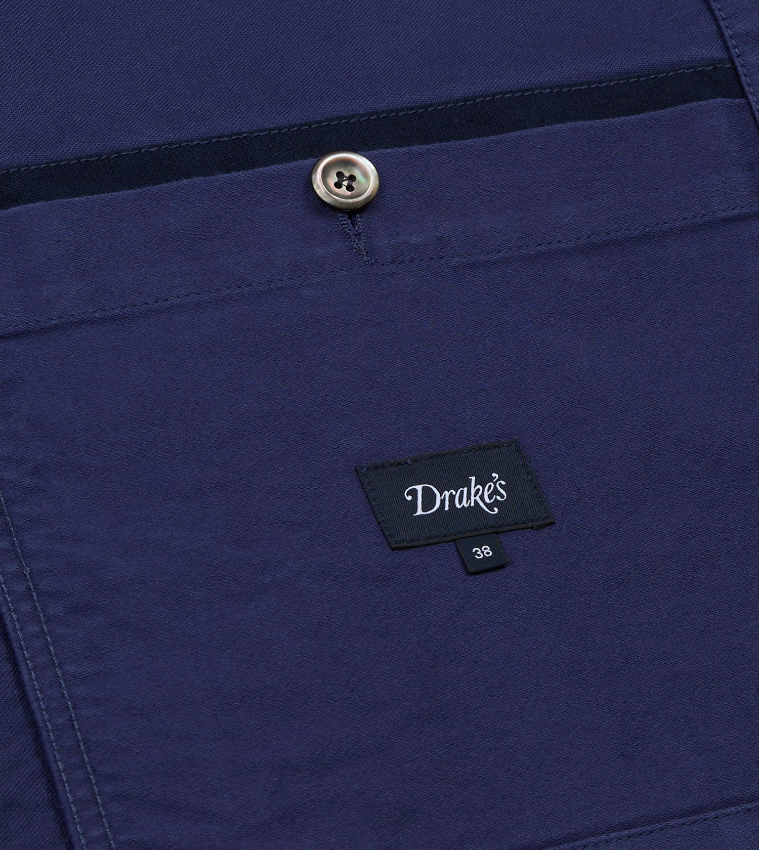 Navy Moleskin Mitred Chore Jacket