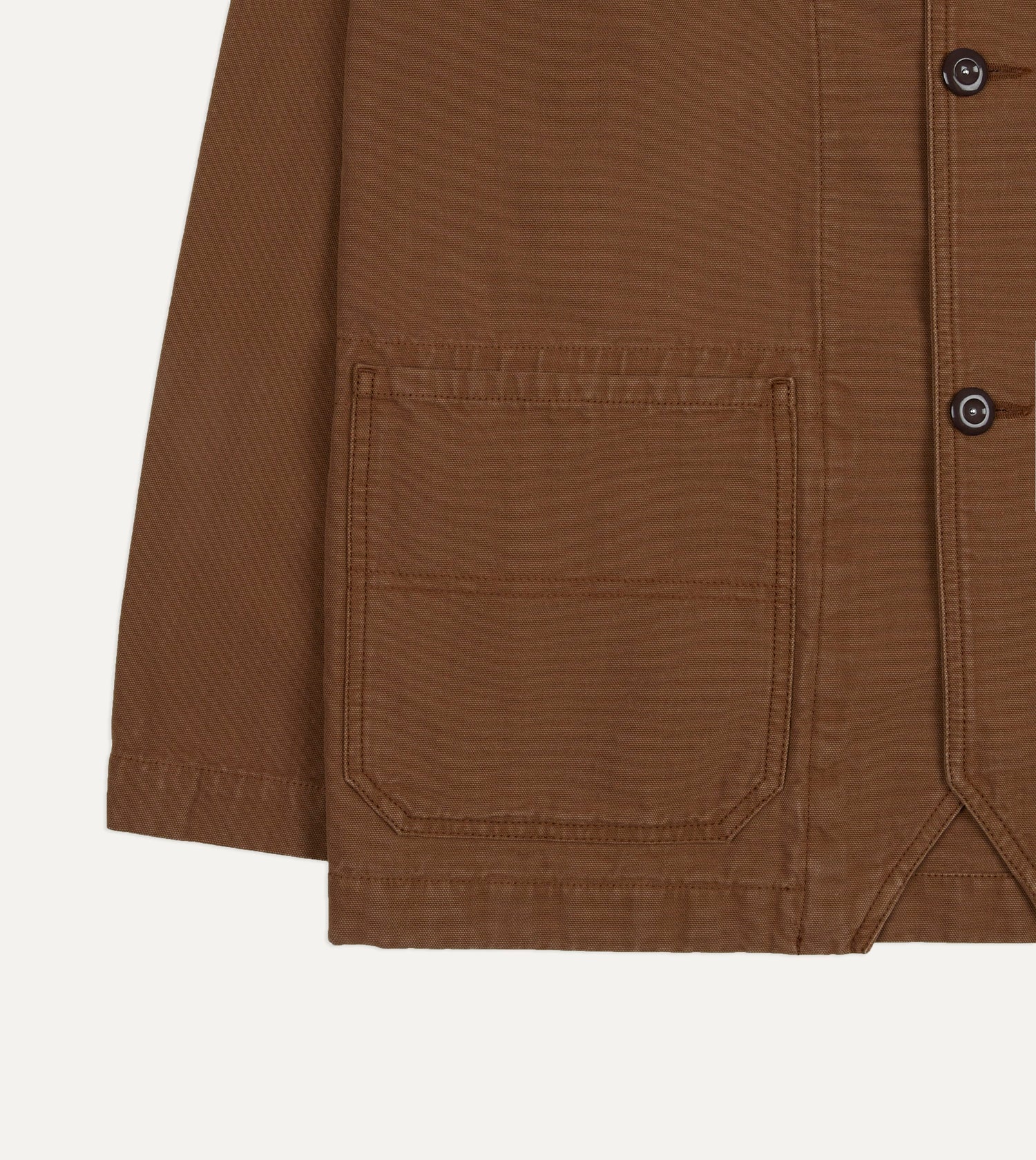 Tobacco Canvas Mitred Chore Jacket