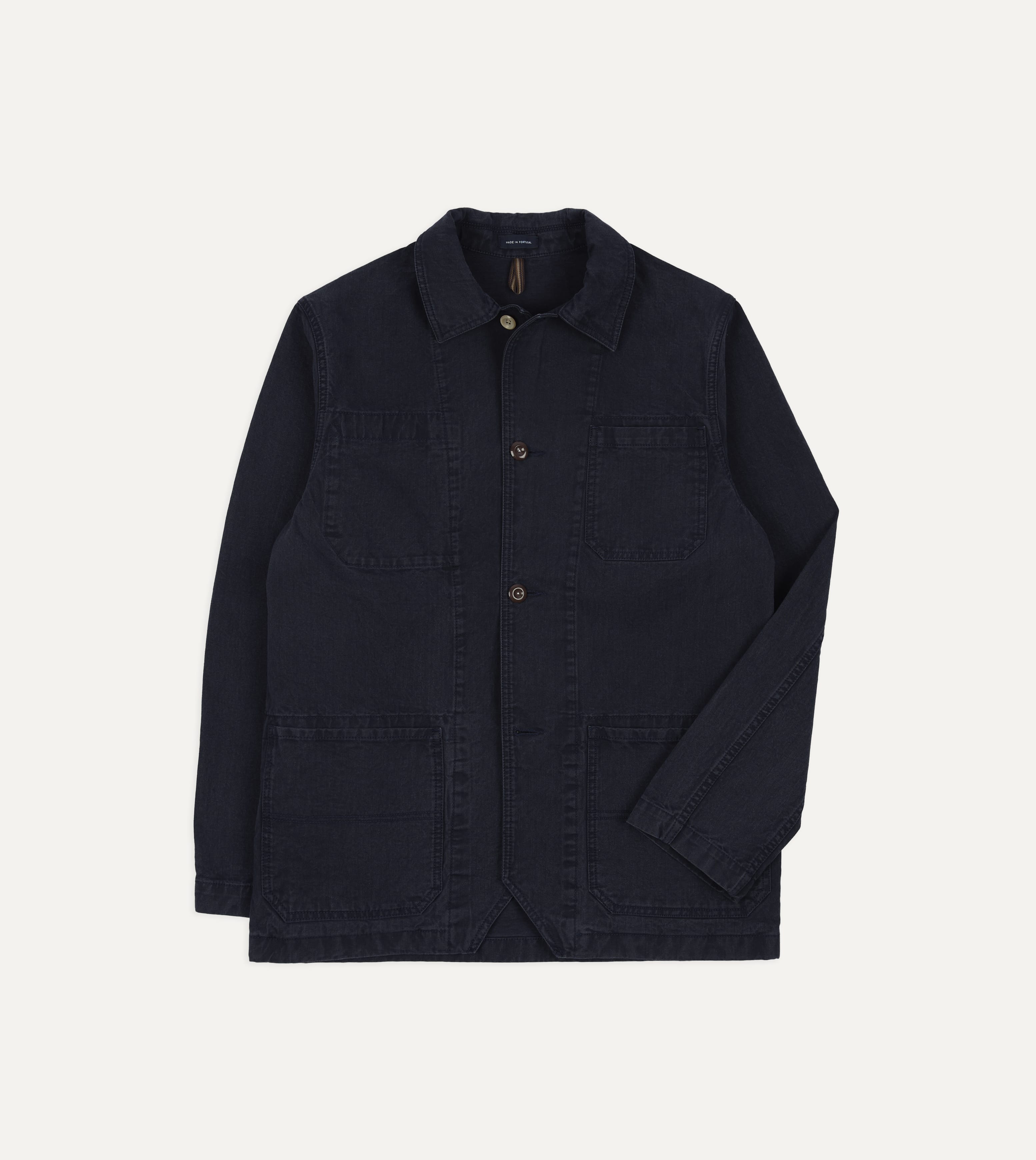 Navy Twill Mitred Chore Jacket