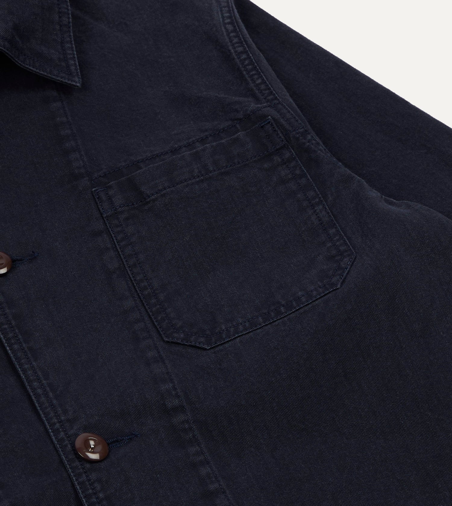 Navy Twill Mitred Chore Jacket