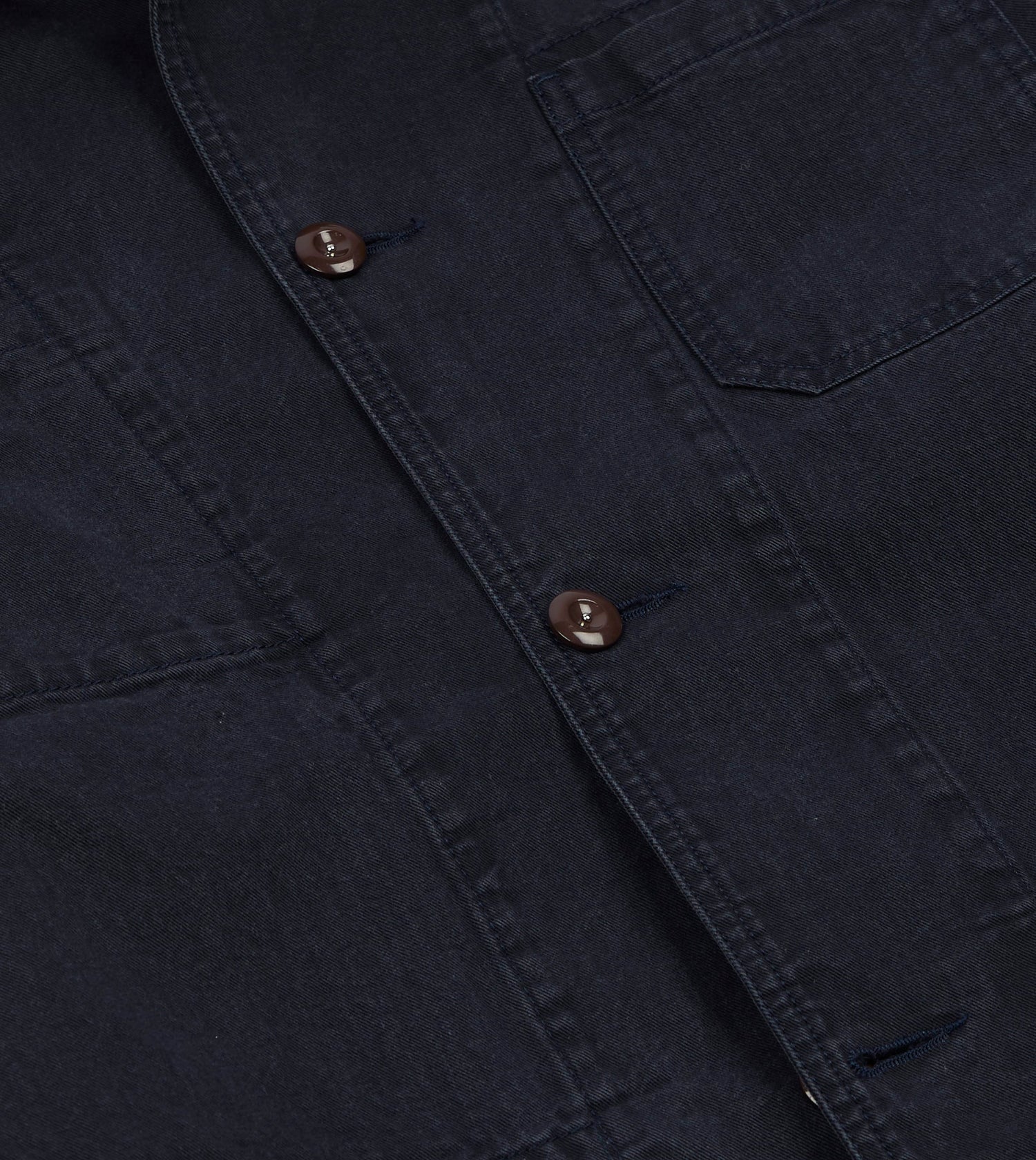 Navy Twill Mitred Chore Jacket