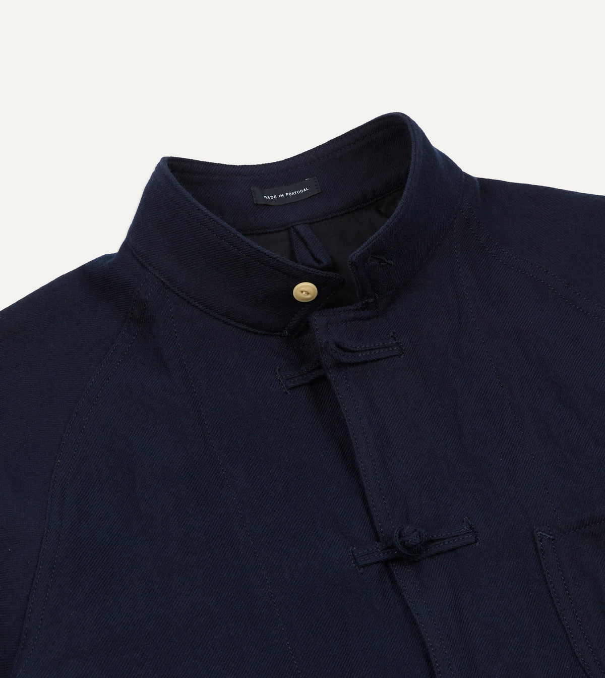 Navy Wool-Cotton Artist Chore Jacket