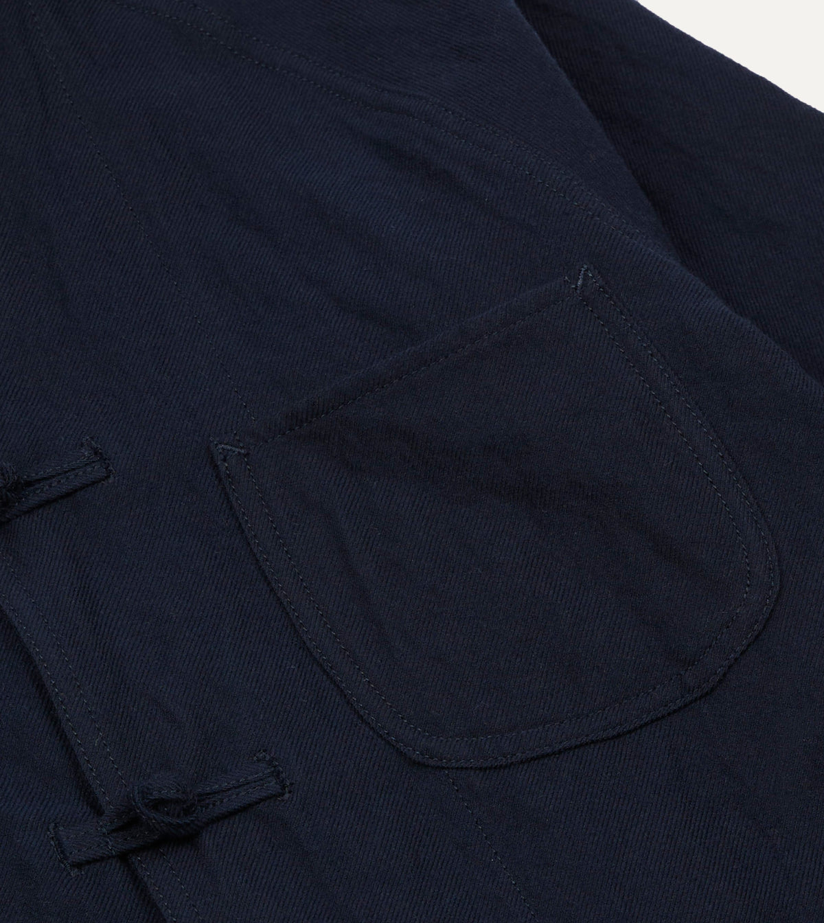Navy Wool-Cotton Artist Chore Jacket